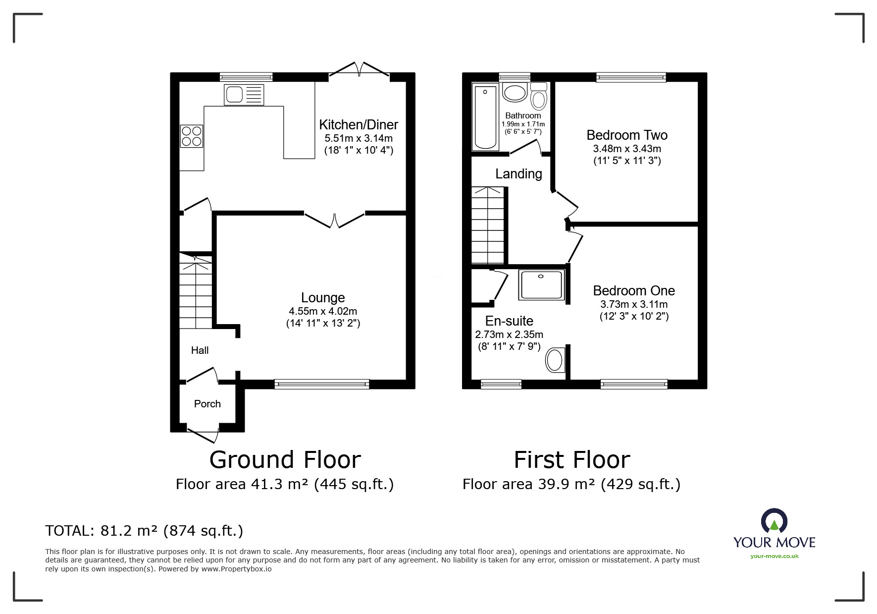 Floorplan of 2 bedroom Semi Detached House for sale, Argyle Avenue, Worsley, Greater Manchester, M28