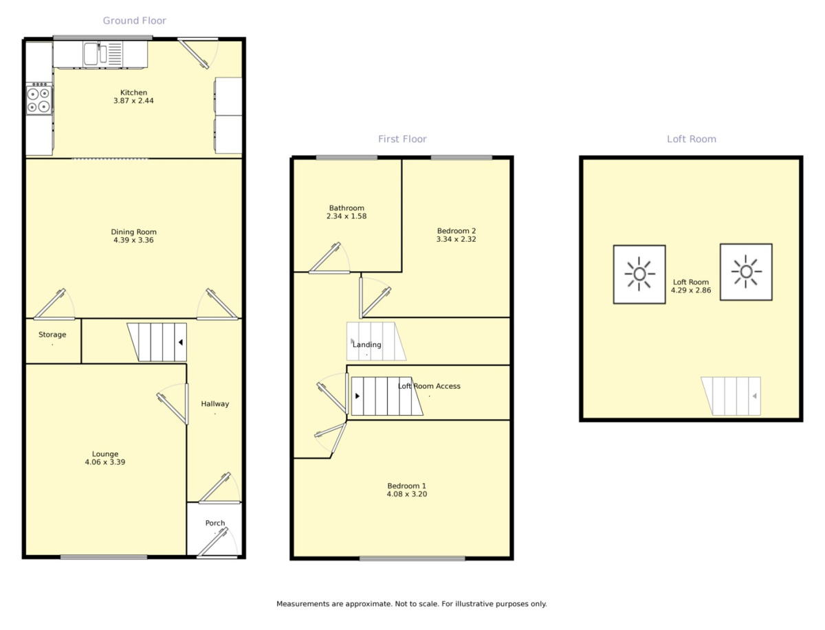 Floorplan of 2 bedroom Mid Terrace House to rent, Hodge Road, Worsley, Greater Manchester, M28