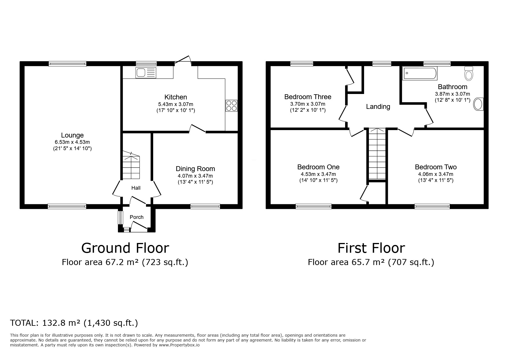 Floorplan of 3 bedroom End Terrace House for sale, Ashawe Terrace, Little Hulton, Greater Manchester, M38