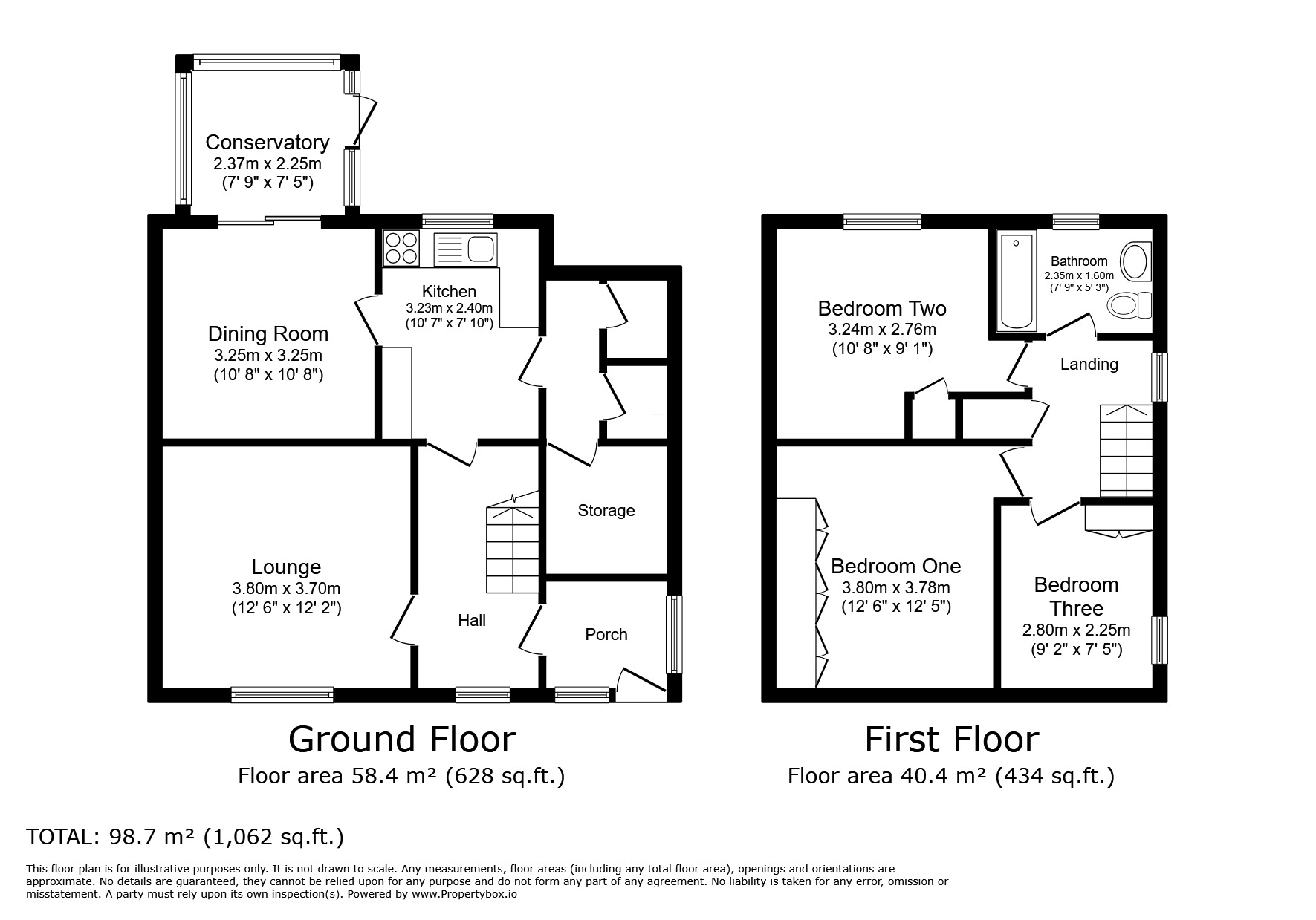 Floorplan of 3 bedroom Semi Detached House for sale, Coniston Avenue, Little Hulton, Greater Manchester, M38