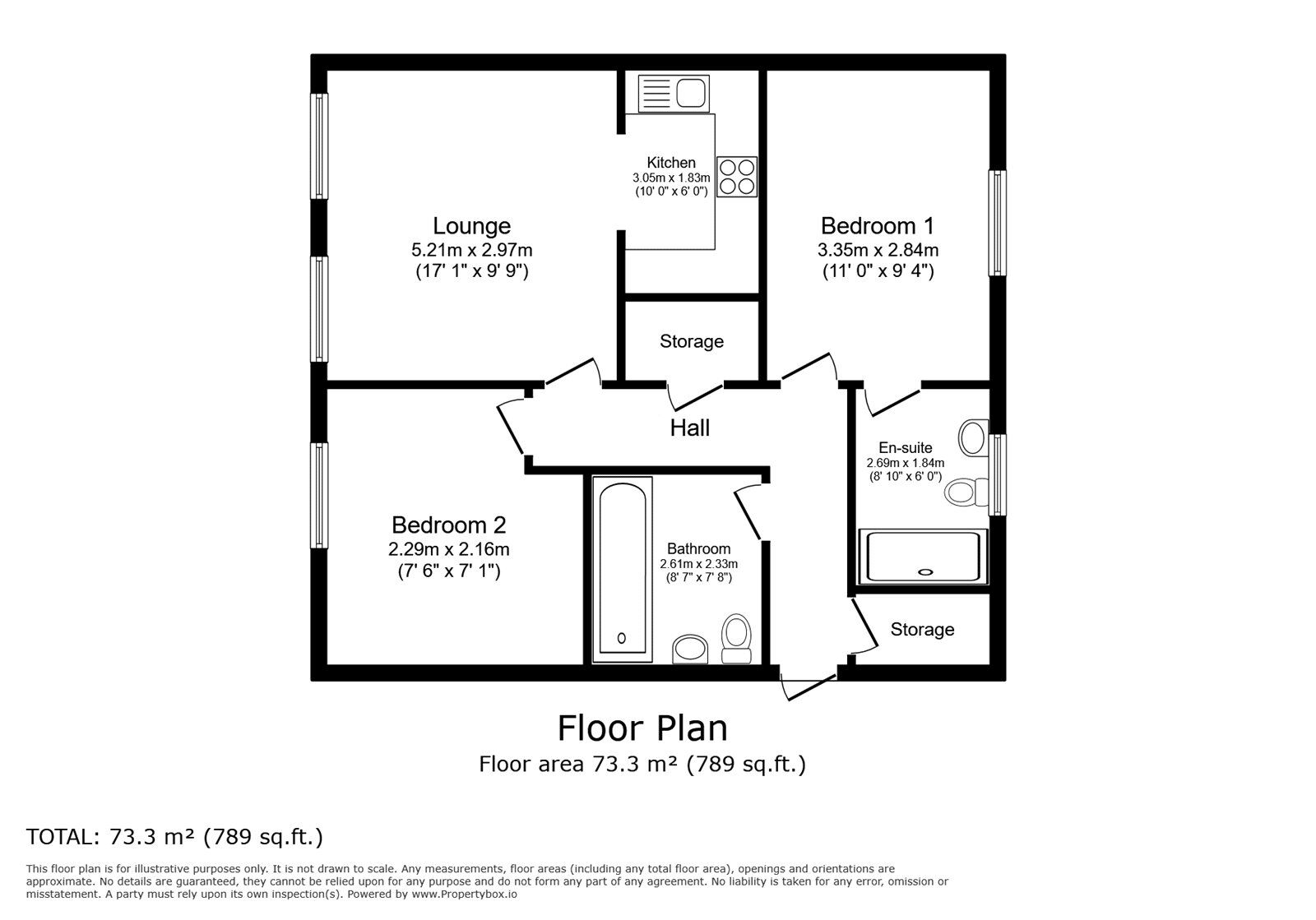 Floorplan of 2 bedroom  Flat for sale, Topp Street, Farnworth, Greater Manchester, BL4