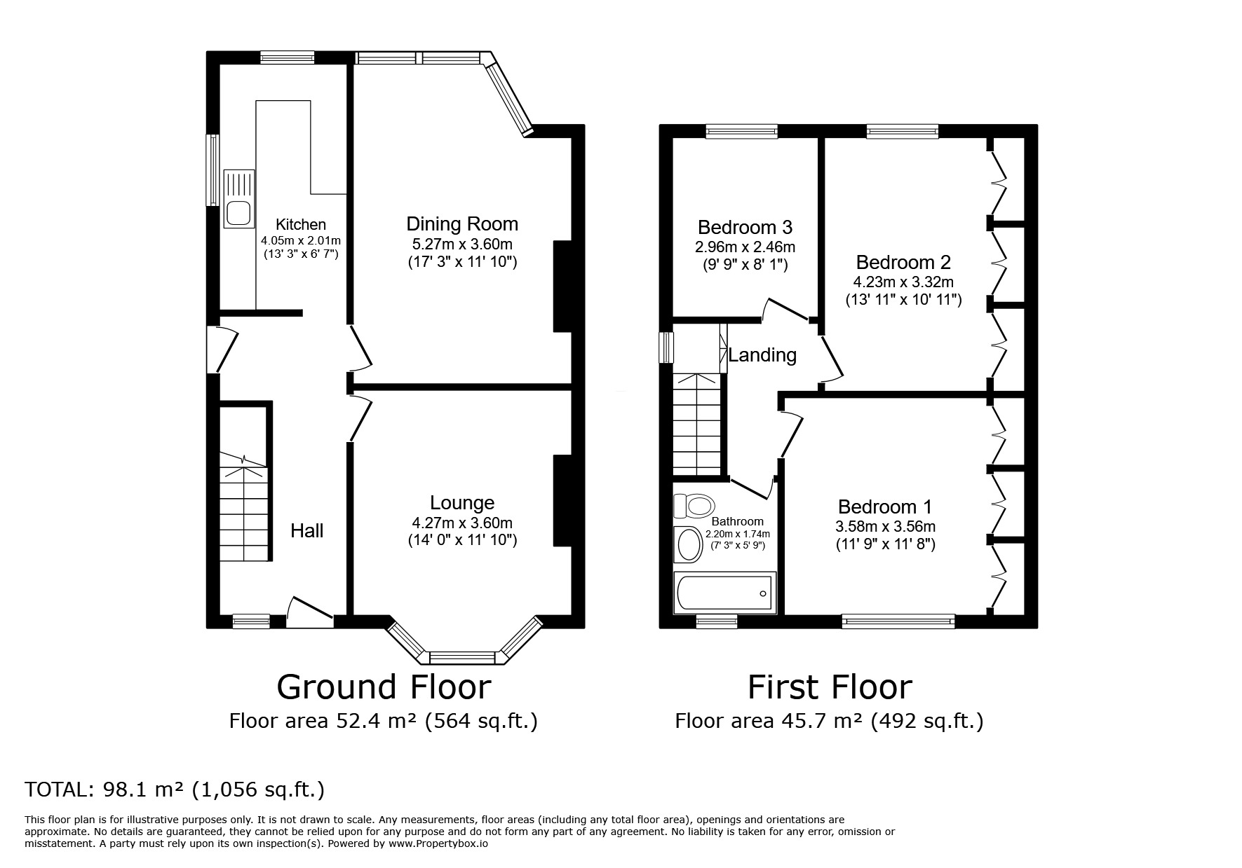 Floorplan of 3 bedroom Semi Detached House for sale, Holly Avenue, Worsley, Greater Manchester, M28