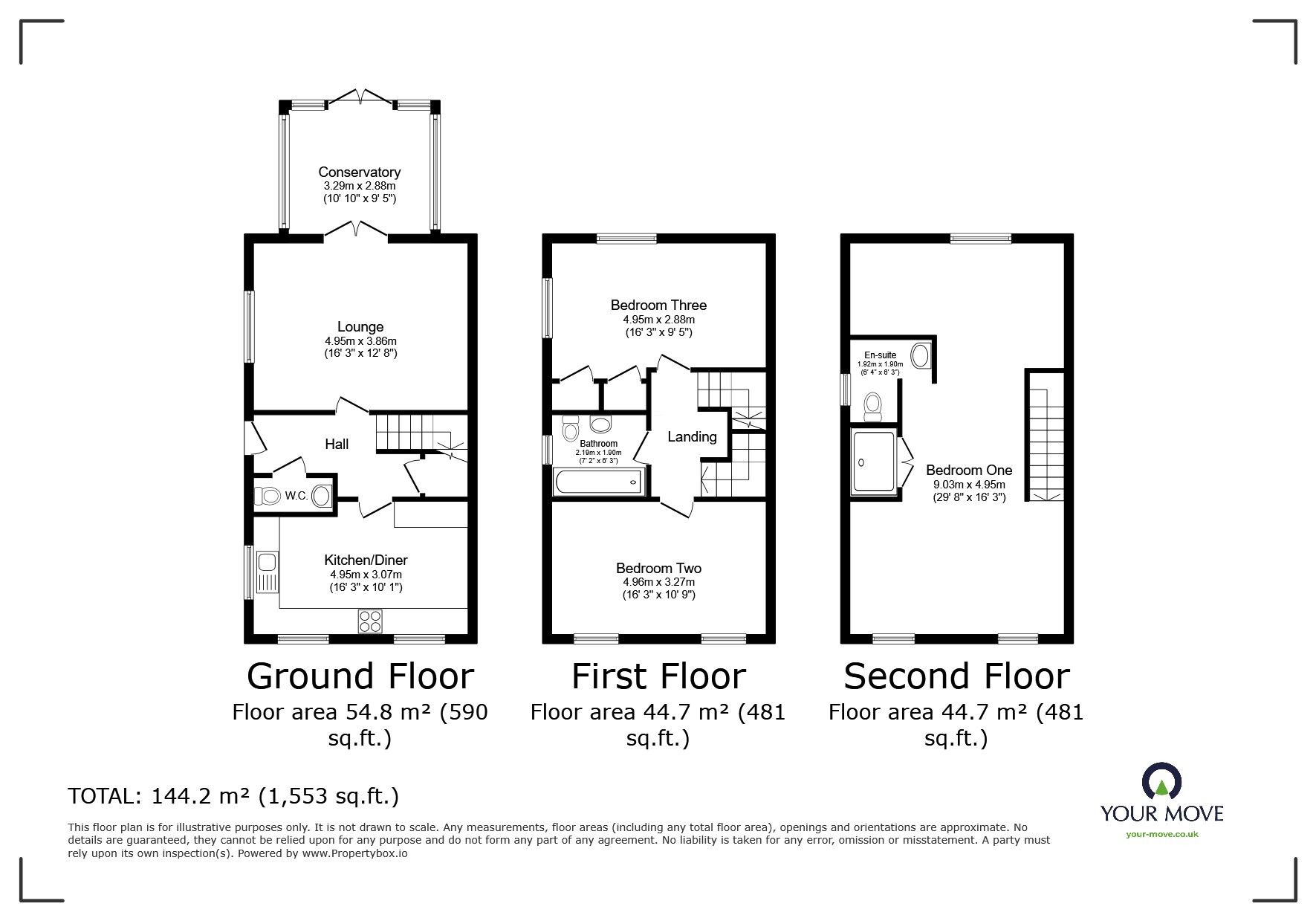 Floorplan of 3 bedroom  House for sale, Abbeycroft Close, Astley, Manchester, M29