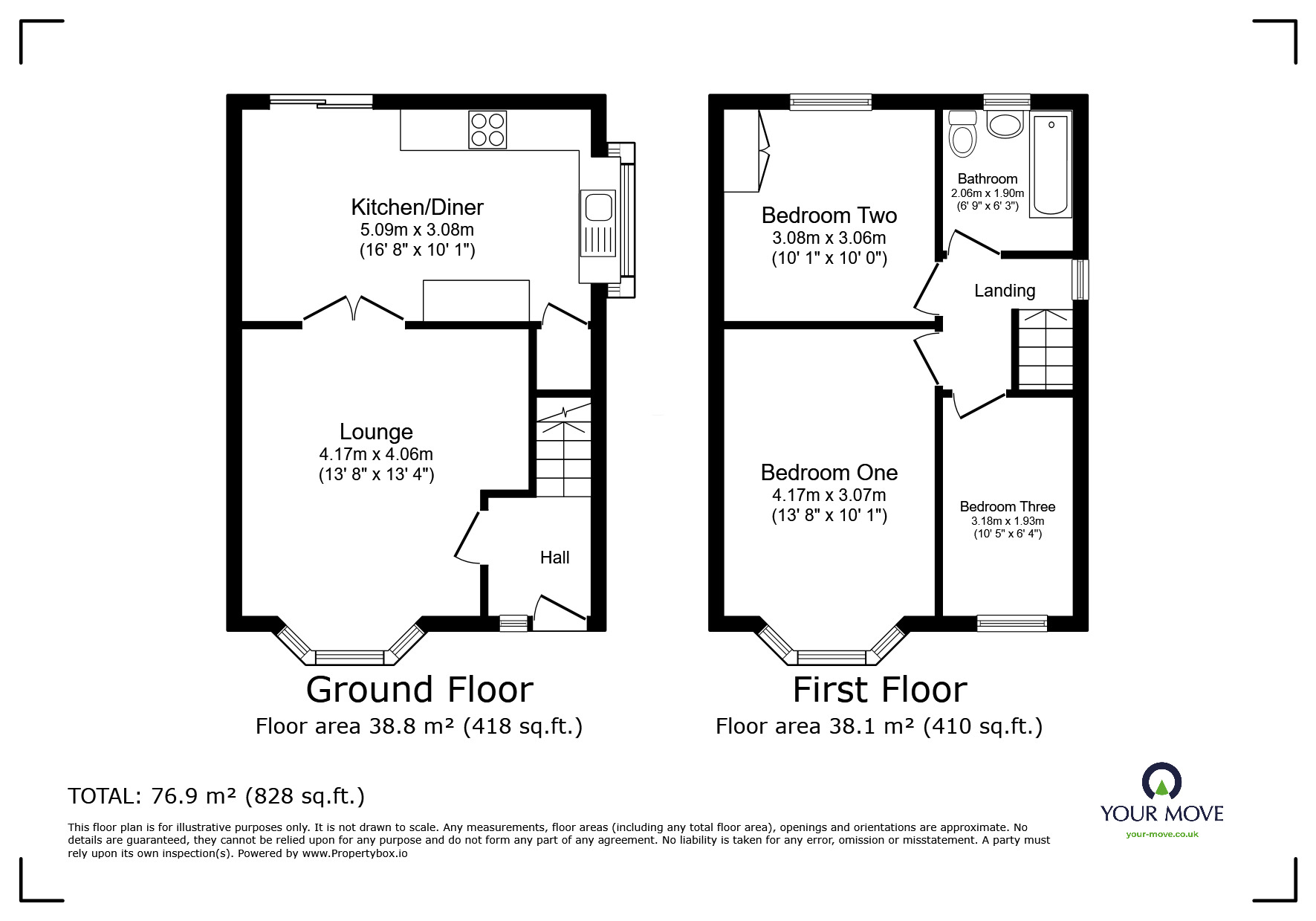 Floorplan of 3 bedroom Semi Detached House for sale, Phoenix Street, Farnworth, Greater Manchester, BL4