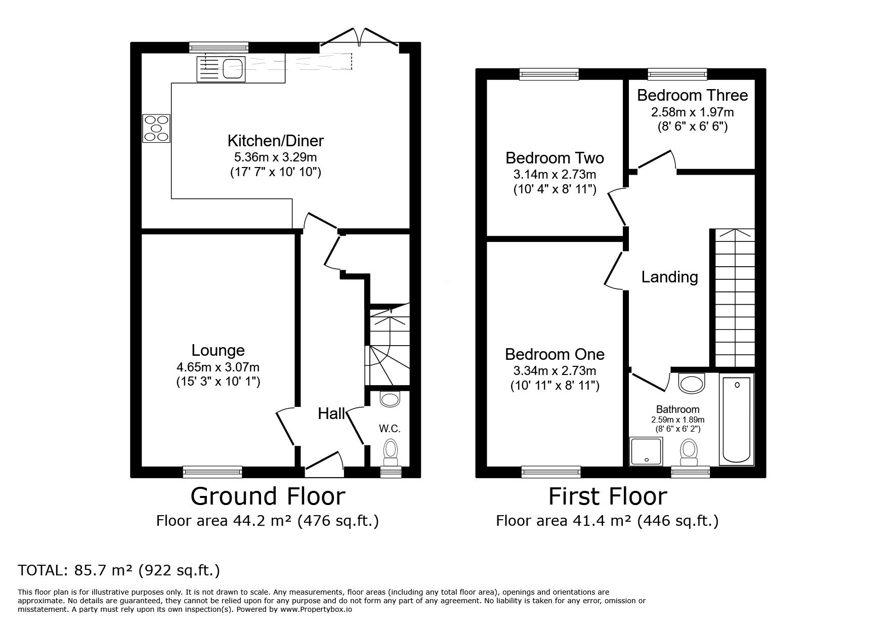 Floorplan of 3 bedroom Semi Detached House for sale, Linseed Crescent, Worsley, Greater Manchester, M28