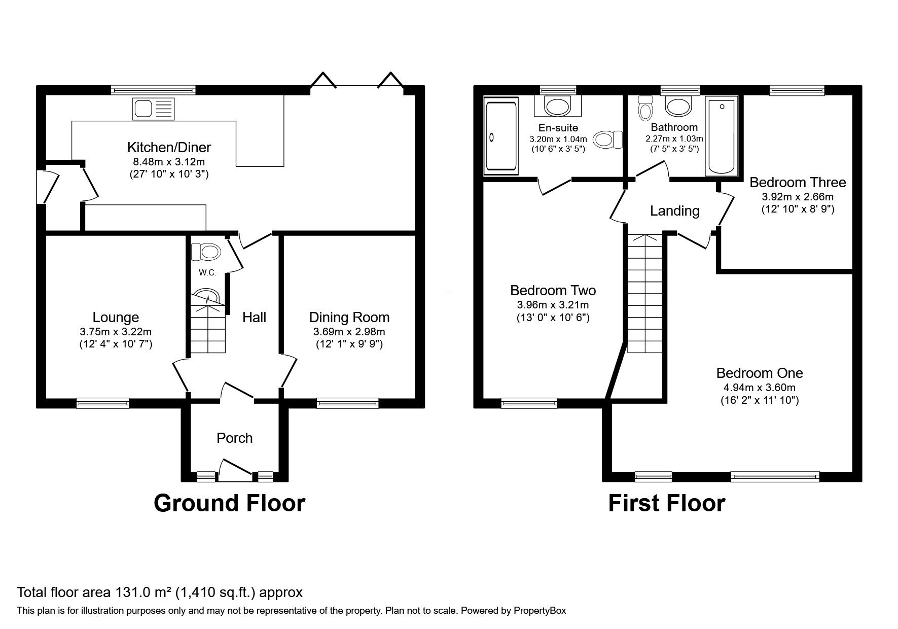 Floorplan of 3 bedroom Semi Detached House for sale, Bridgewater Street, Little Hulton, Greater Manchester, M38