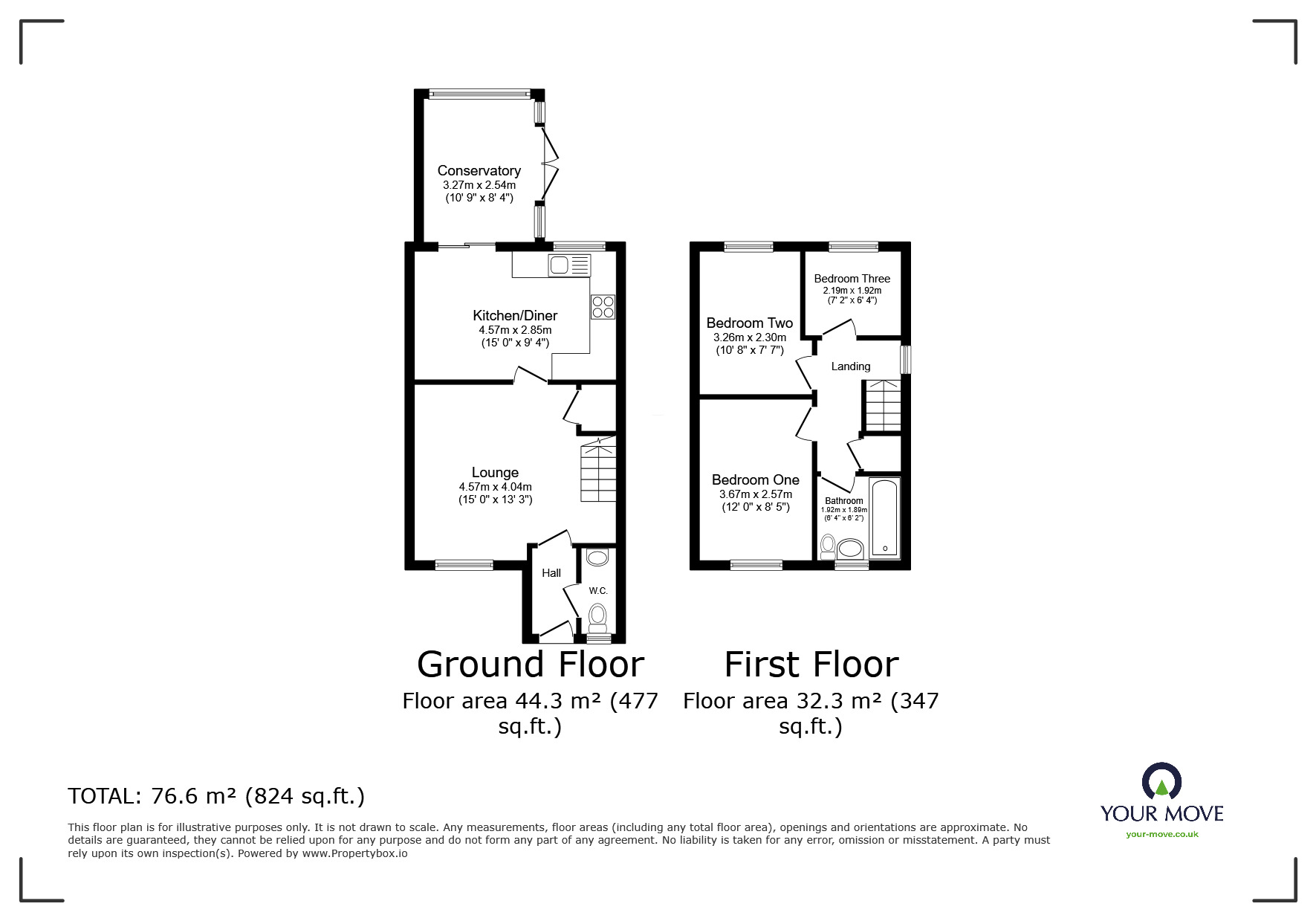 Floorplan of 3 bedroom Semi Detached House for sale, Alderbrook Road, Little Hulton, Greater Manchester, M38