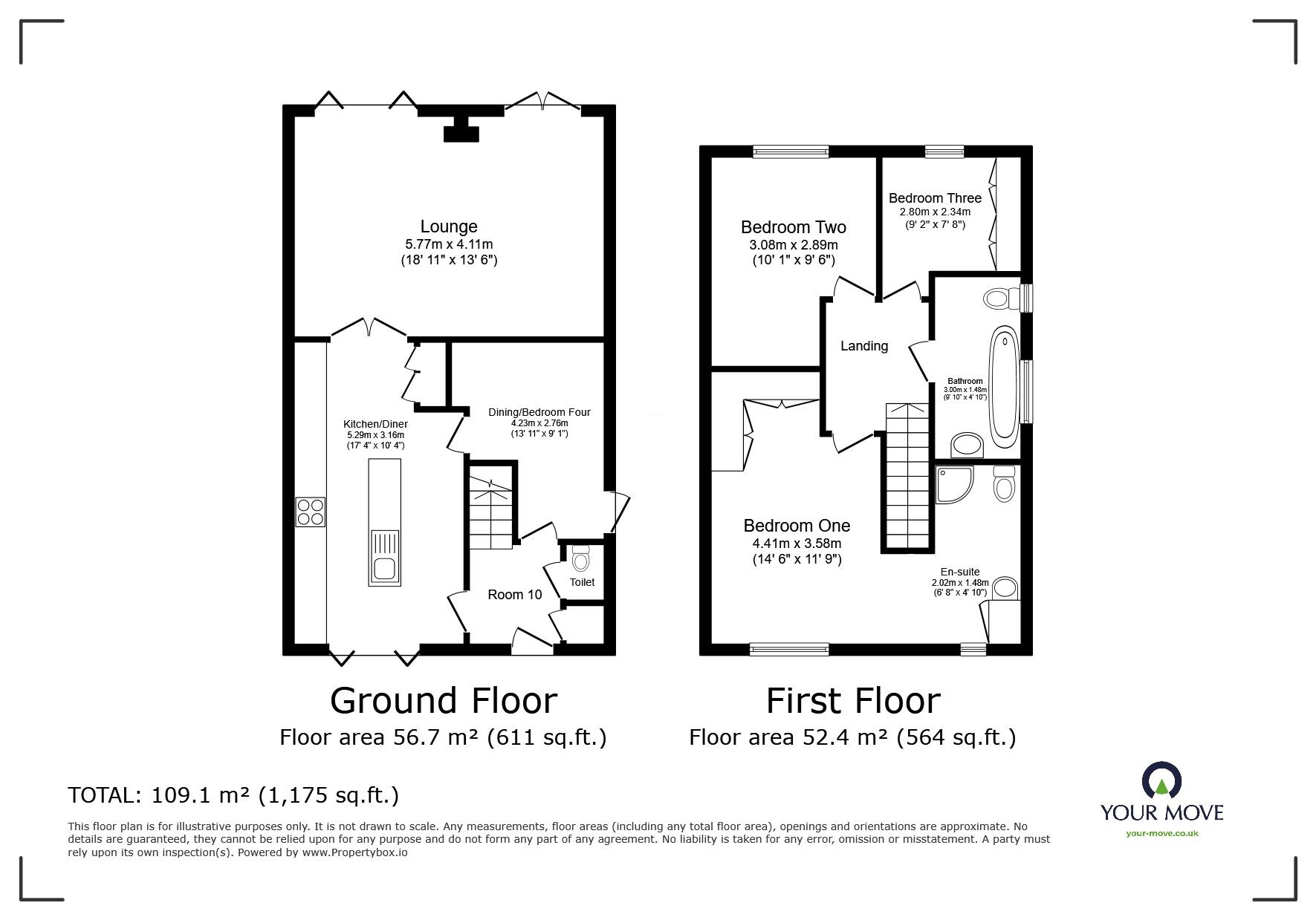 Floorplan of 4 bedroom Semi Detached House for sale, Trent Way, Kearsley, Greater Manchester, BL4