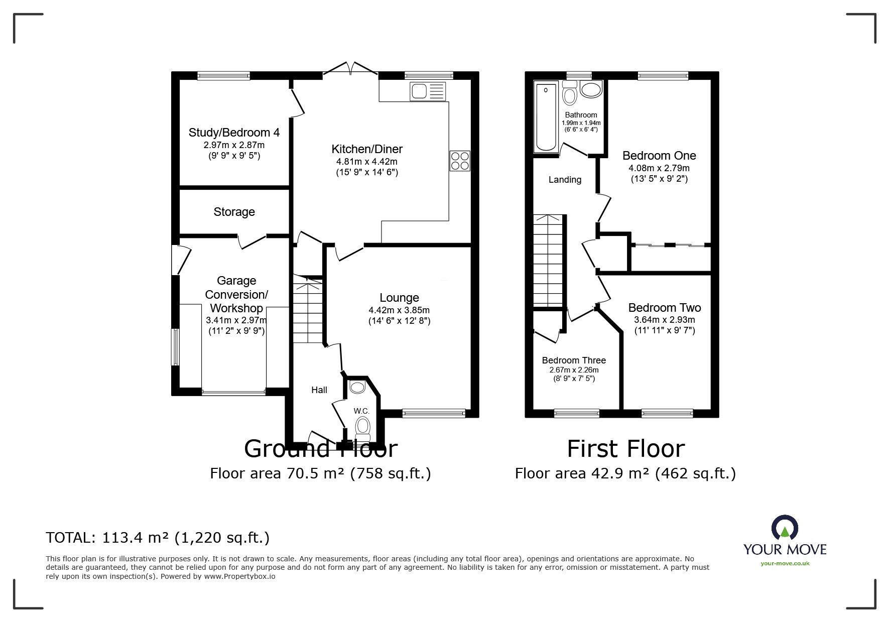 Floorplan of 3 bedroom Semi Detached House for sale, Hallview Way, Worsley, Greater Manchester, M28