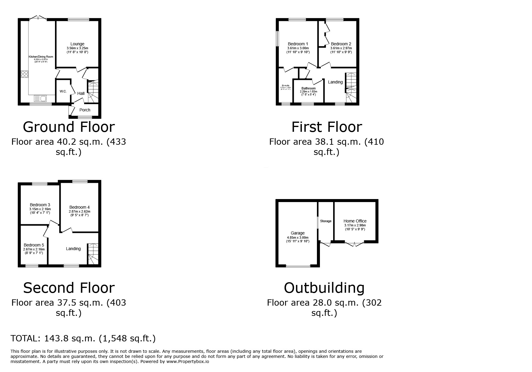 Floorplan of 5 bedroom Semi Detached House for sale, Nutfield Close, Chatham, Kent, ME5