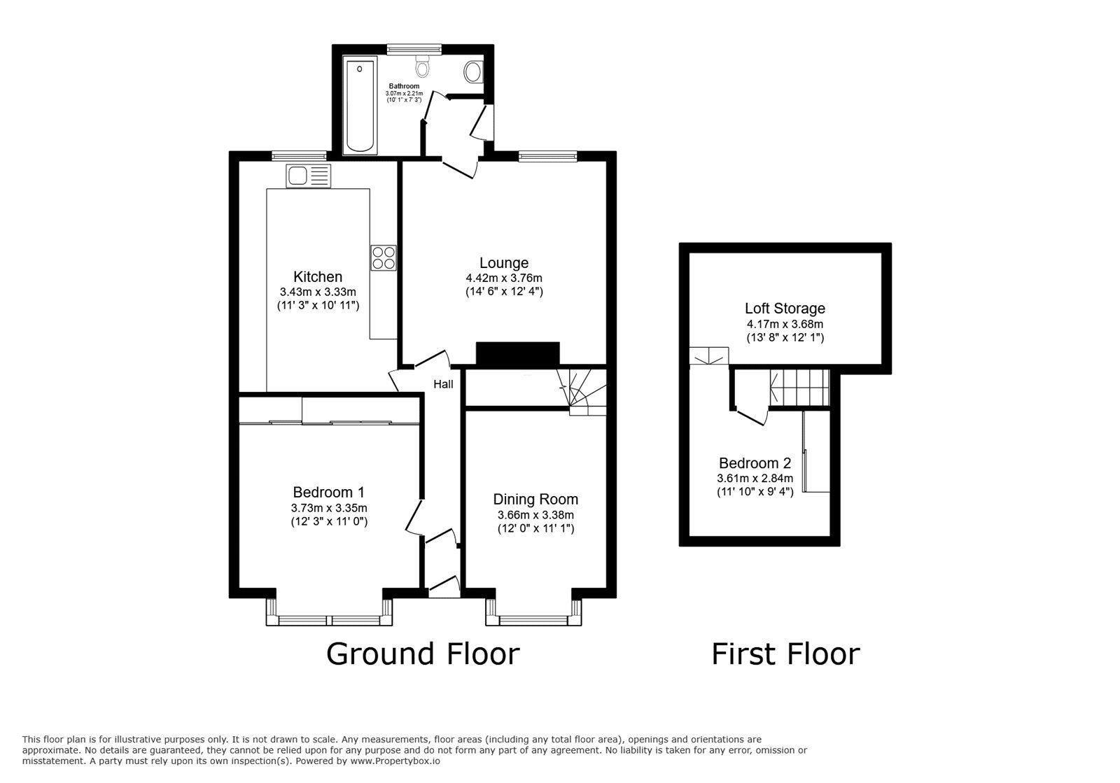 Floorplan of 2 bedroom Detached Bungalow for sale, Walderslade Road, Walderslade, Kent, ME5