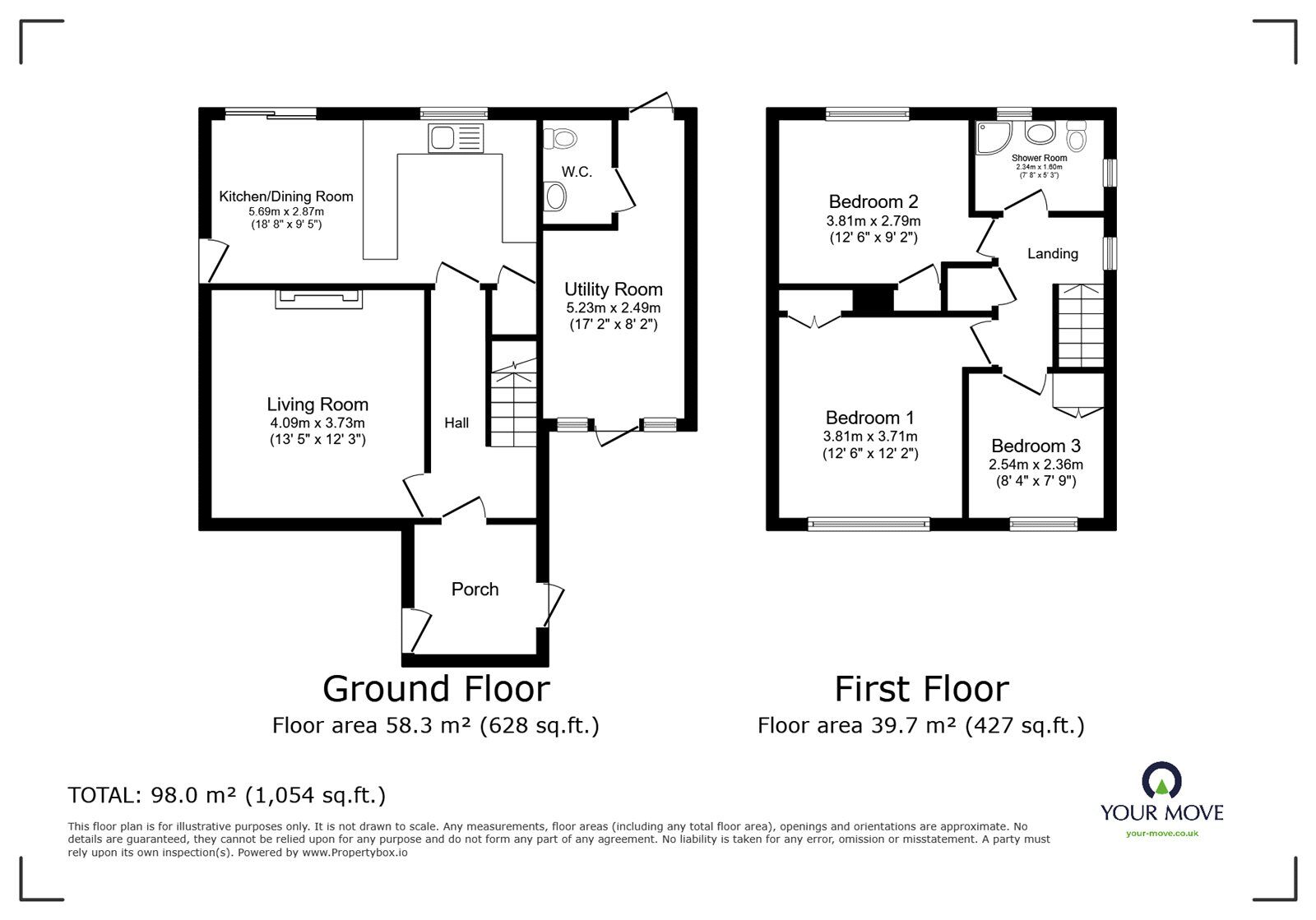 Floorplan of 3 bedroom Semi Detached House for sale, McKenzie Road, Lords Wood, Kent, ME5