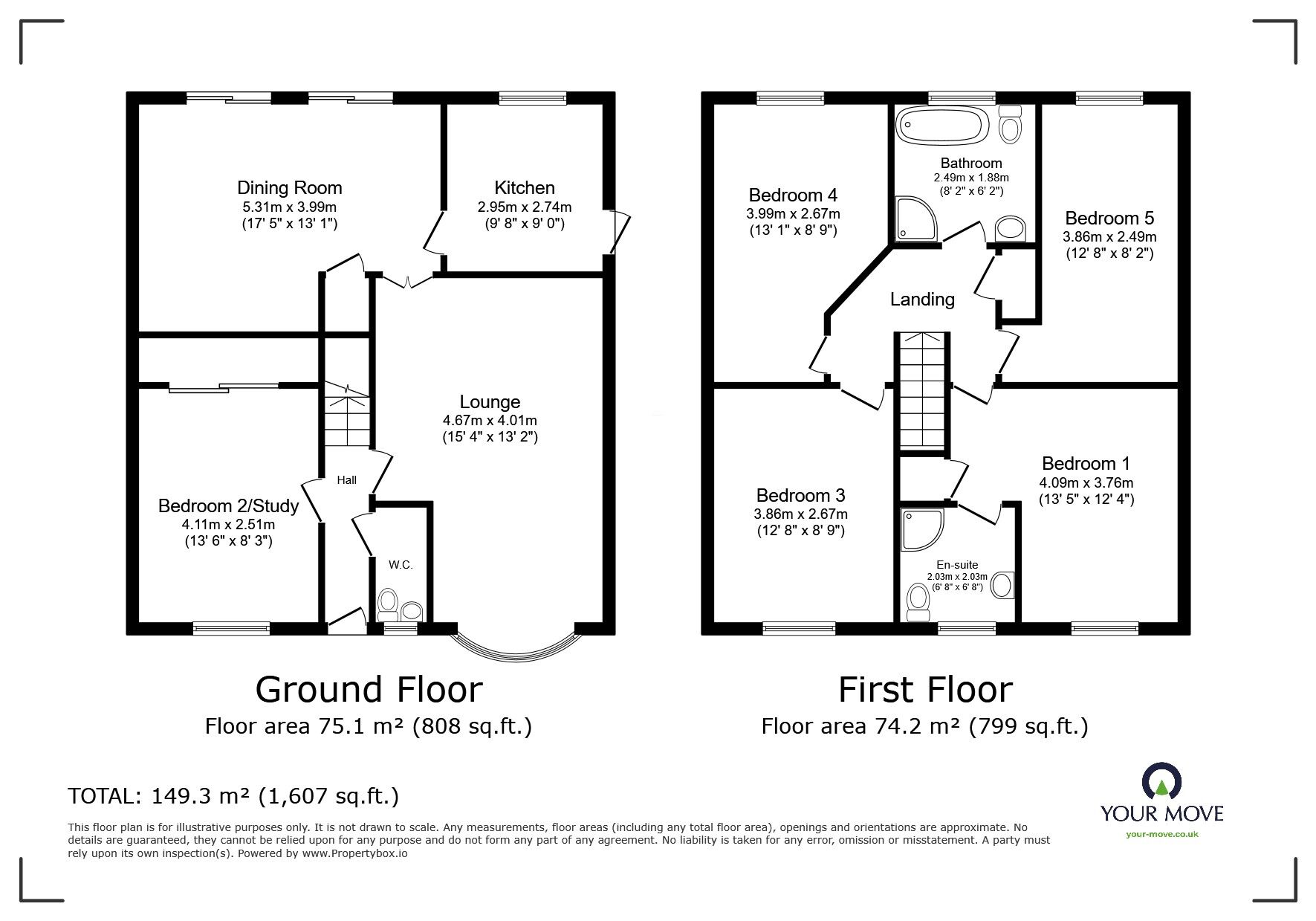 Floorplan of 4 bedroom Detached House for sale, Birkhall Close, Chatham, Kent, ME5