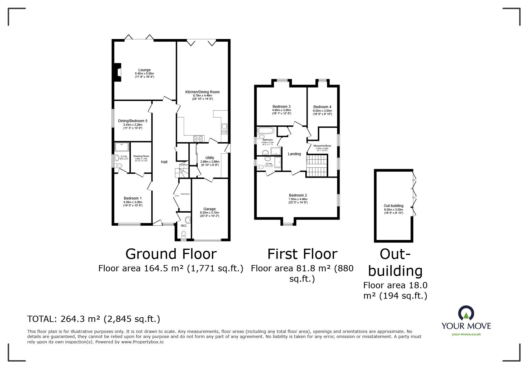 Floorplan of 4 bedroom Detached House for sale, Kit Hill Avenue, Chatham, Kent, ME5