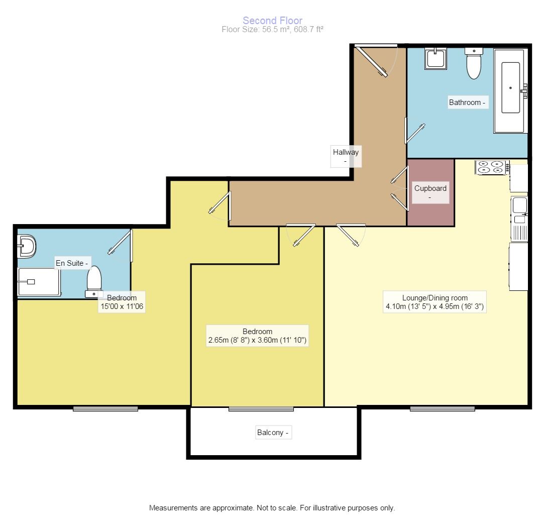 Floorplan of 2 bedroom  Flat for sale, Rosslyn Road, Watford, Hertfordshire, WD18