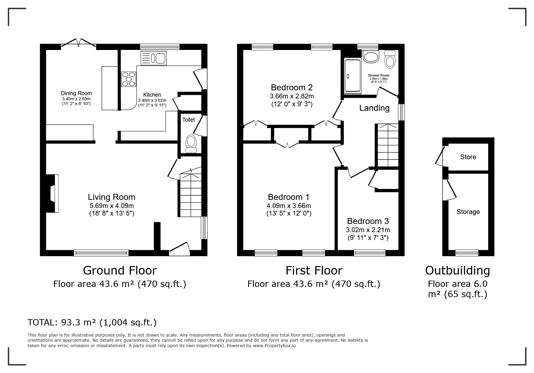 Floorplan of 3 bedroom Semi Detached House for sale, Newdigate Road East, Harefield, Uxbridge, UB9