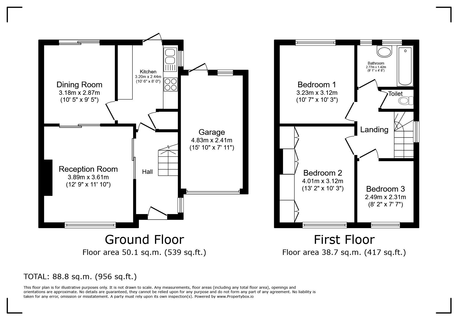 Floorplan of 3 bedroom Semi Detached House for sale, Mead Way, Bushey, Hertfordshire, WD23