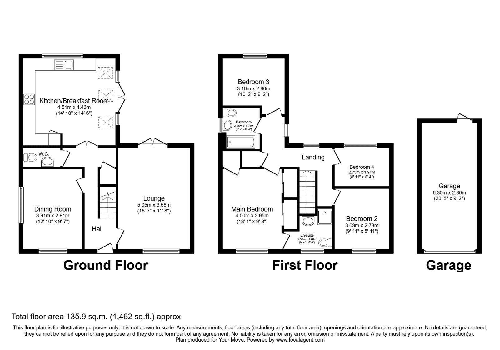 Floorplan of 4 bedroom Detached House for sale, Phoenix Walk, Hemel Hempstead, Hertfordshire, HP2