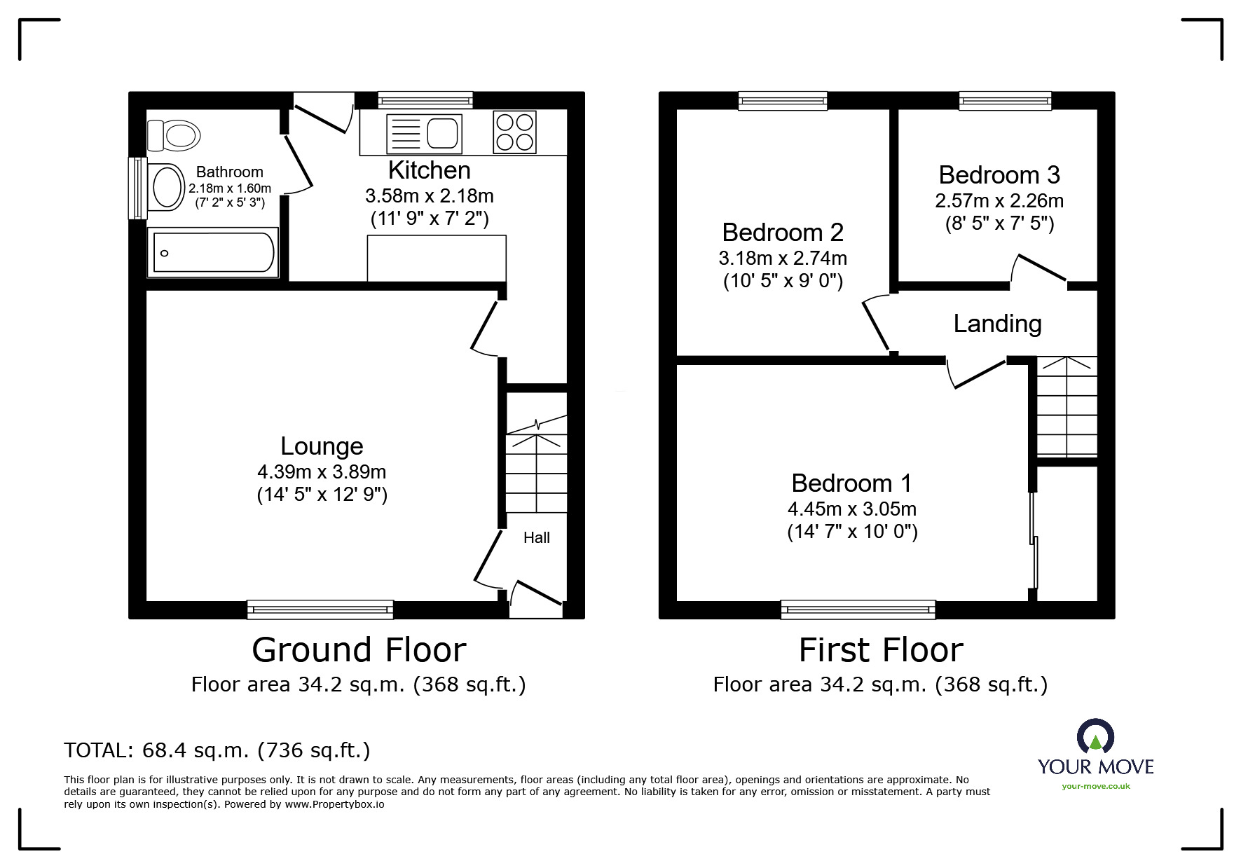 Floorplan of 3 bedroom End Terrace House for sale, Rushton Avenue, Watford, Hertfordshire, WD25