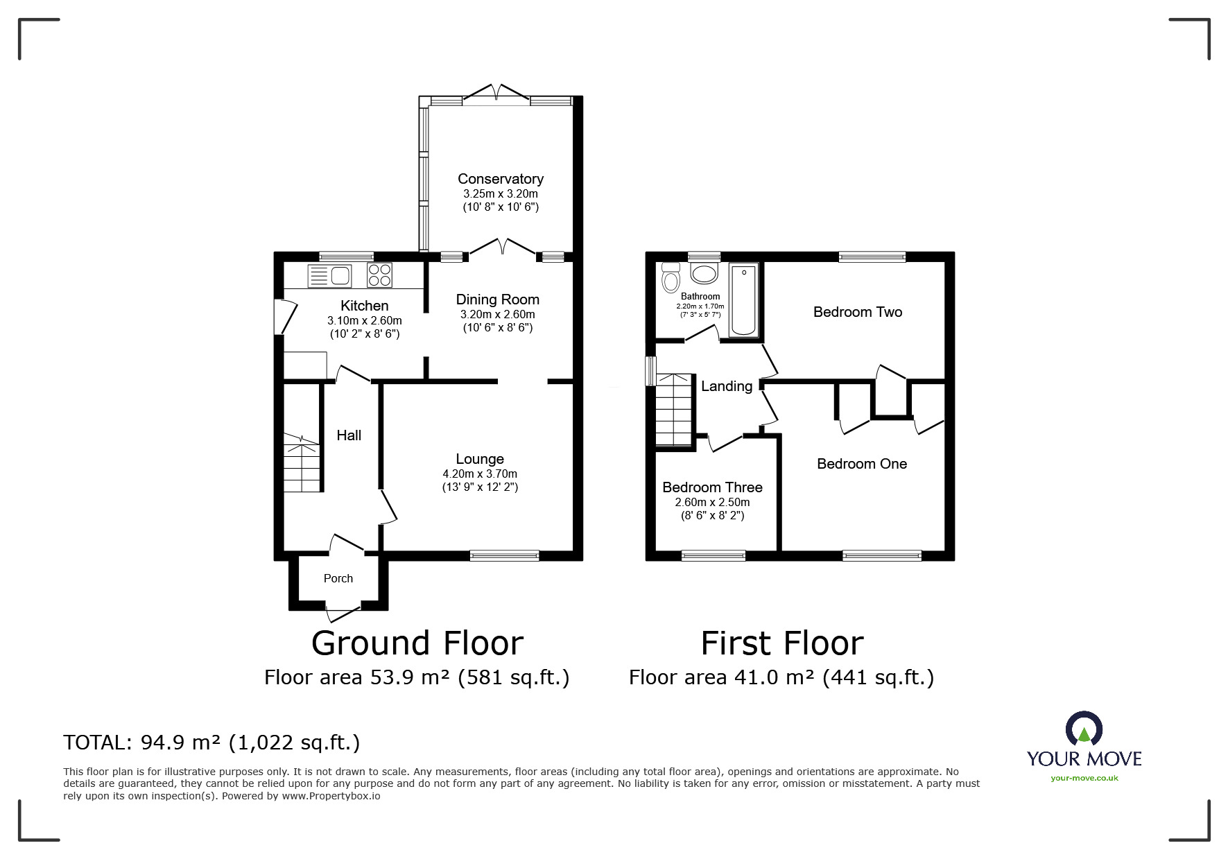 Floorplan of 3 bedroom Semi Detached House for sale, Woodhall Lane, Watford, Hertfordshire, WD19