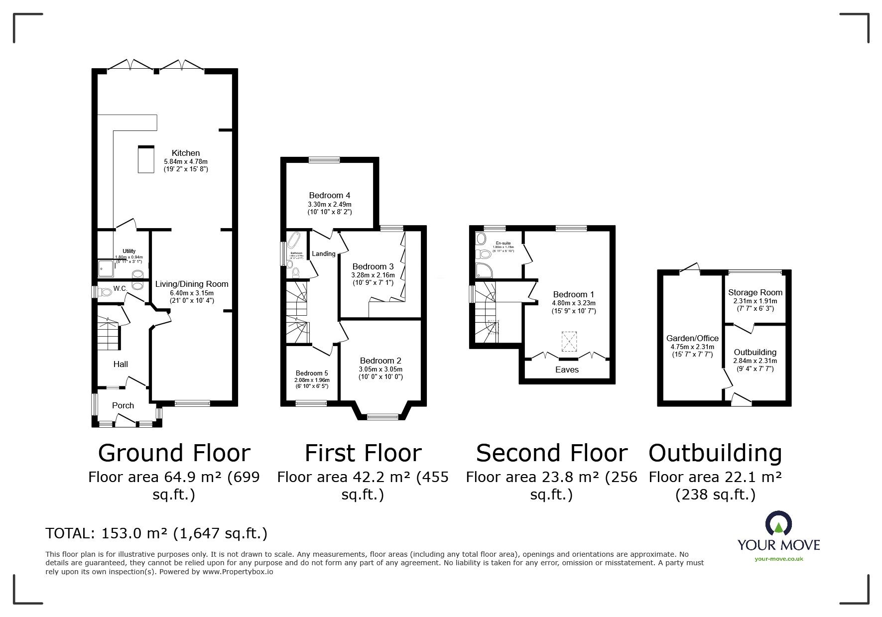 Floorplan of 5 bedroom Semi Detached House for sale, Perivale Gardens, Watford, Hertfordshire, WD25