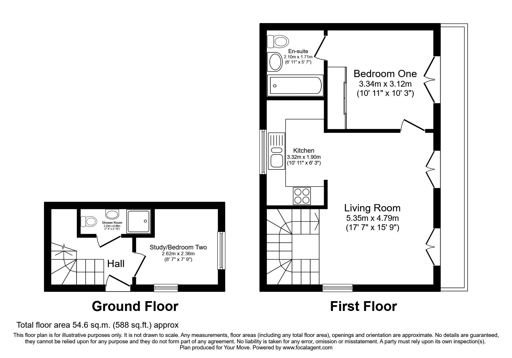 Floorplan of 2 bedroom  Flat to rent, Roxburgh Close, Seaton Delaval, Northumberland, NE25