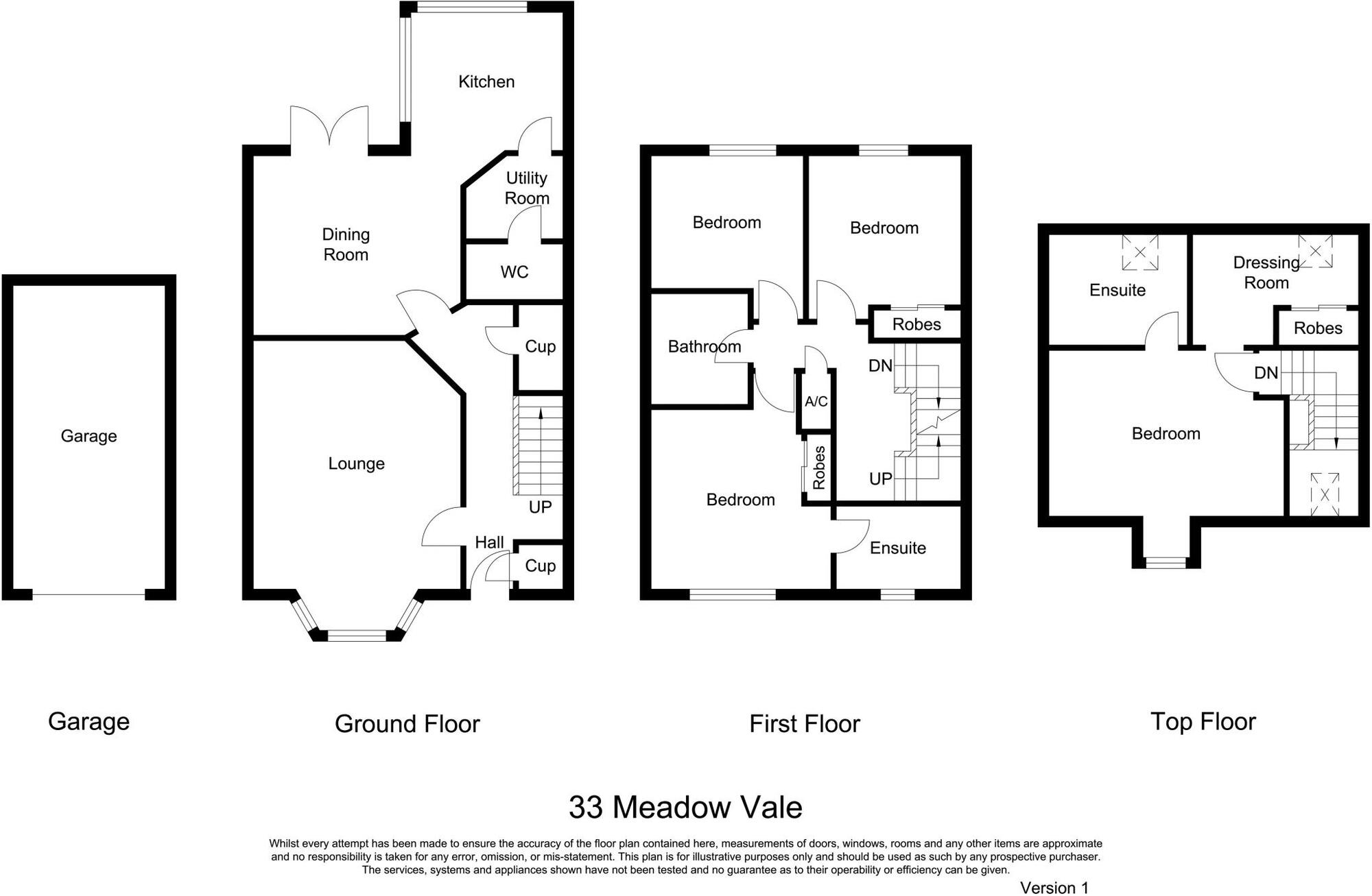 Floorplan of 4 bedroom Detached House for sale, Meadow Vale, Shiremoor, Tyne and Wear, NE27