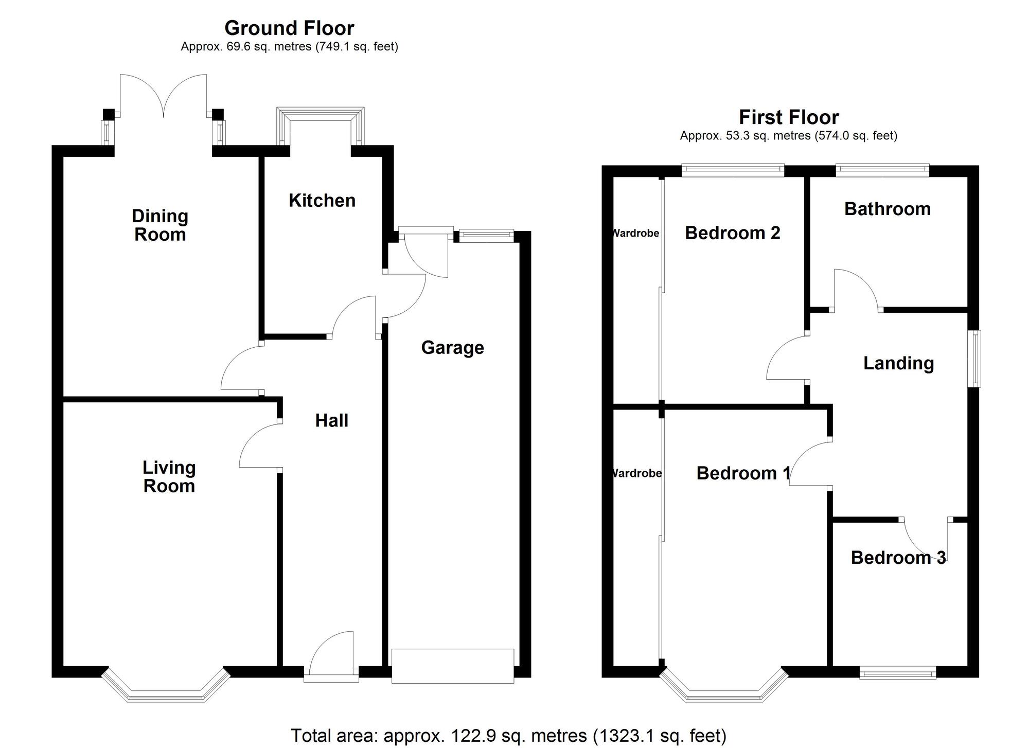 Floorplan of 3 bedroom Semi Detached House for sale, Athol Gardens, Whitley Bay, Tyne and Wear, NE25