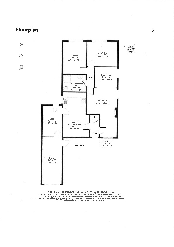 Floorplan of 2 bedroom Detached Bungalow for sale, Holywell Dene Road, Holywell, Northumberland, NE25