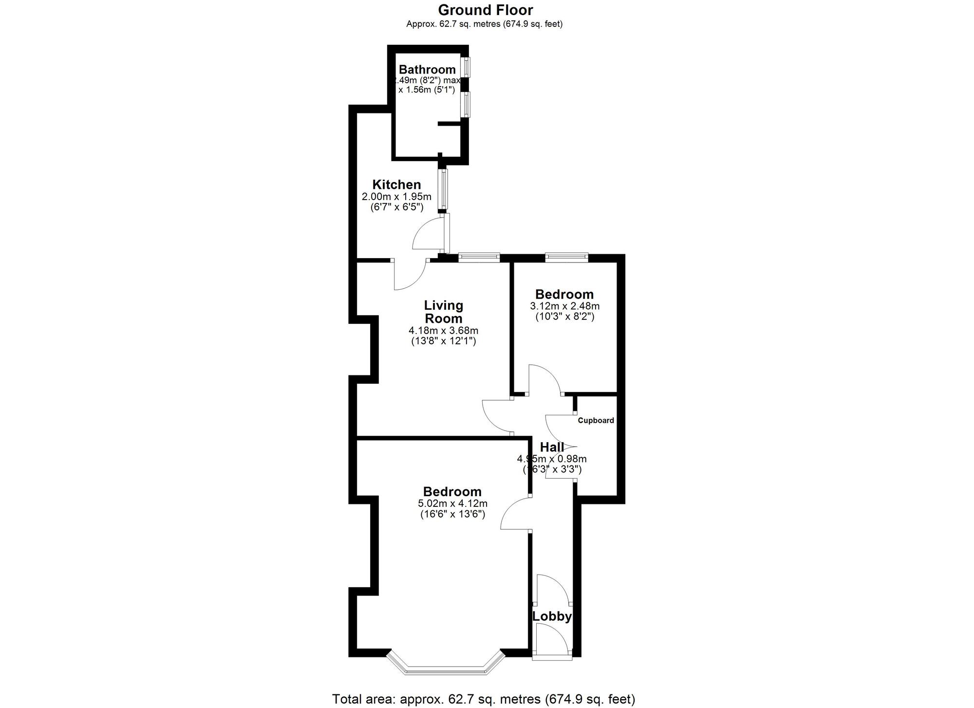 Floorplan of 2 bedroom  Flat for sale, Belford Terrace, North Shields, Tyne and Wear, NE30