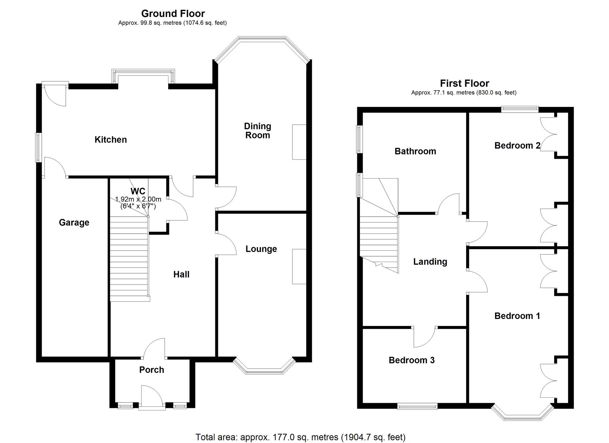 Floorplan of 3 bedroom Semi Detached House for sale, Links Avenue, Whitley Bay, Tyne and Wear, NE26