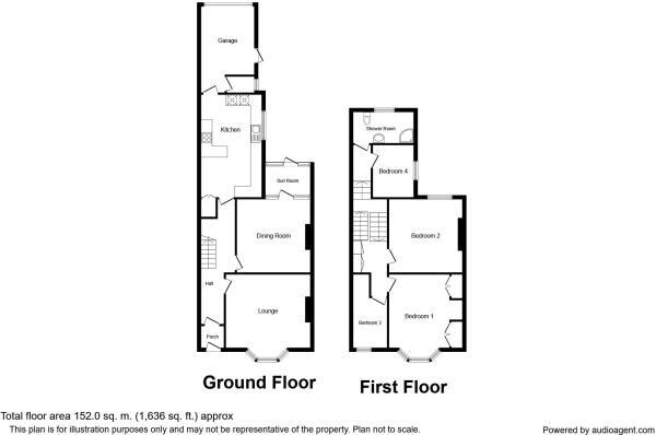 Floorplan of 4 bedroom Mid Terrace House for sale, Eastbourne Gardens, Whitley Bay, Tyne and Wear, NE26