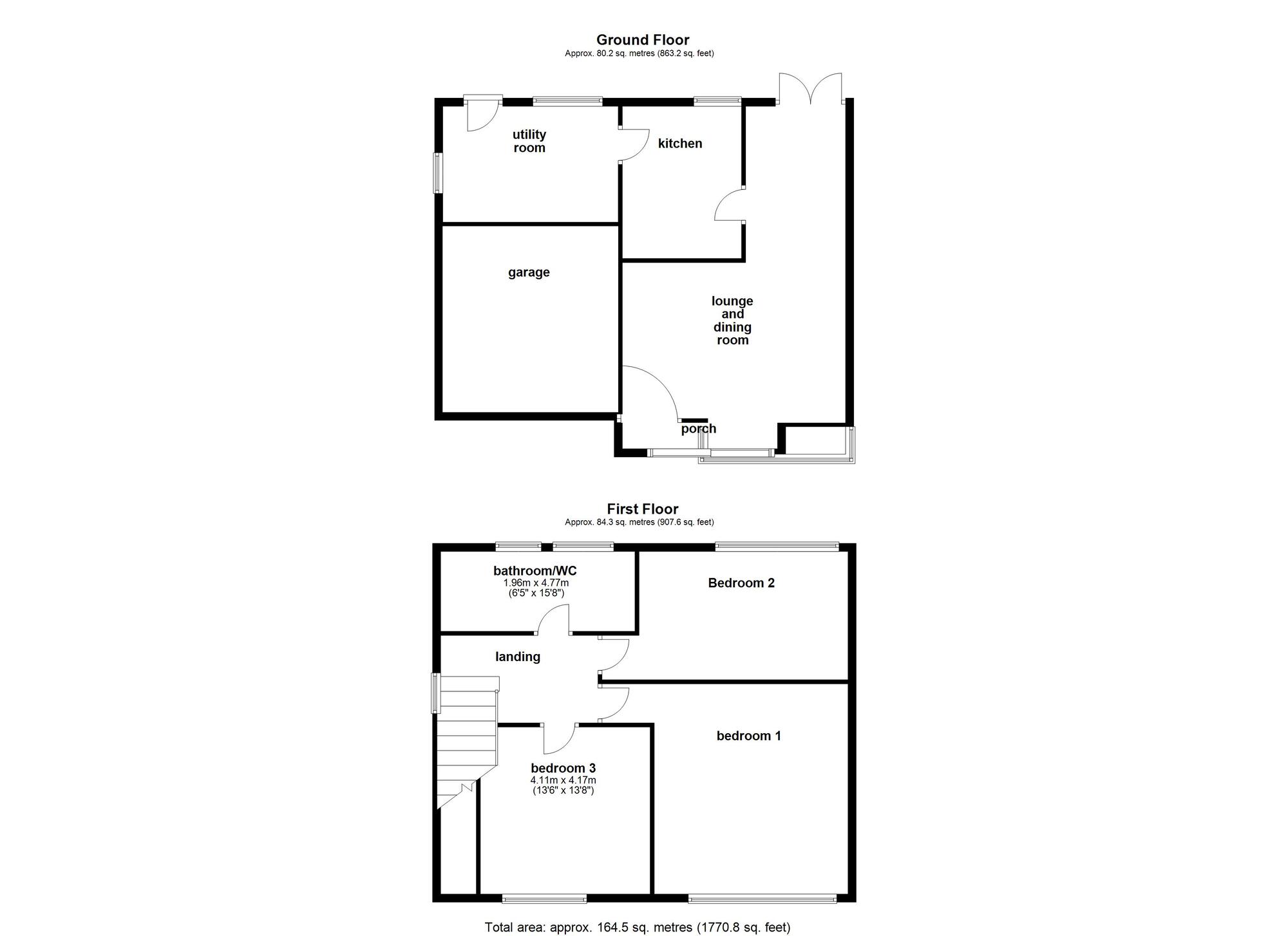 Floorplan of 3 bedroom Semi Detached House for sale, Allendale Crescent, Shiremoor, Newcastle upon Tyne, NE27