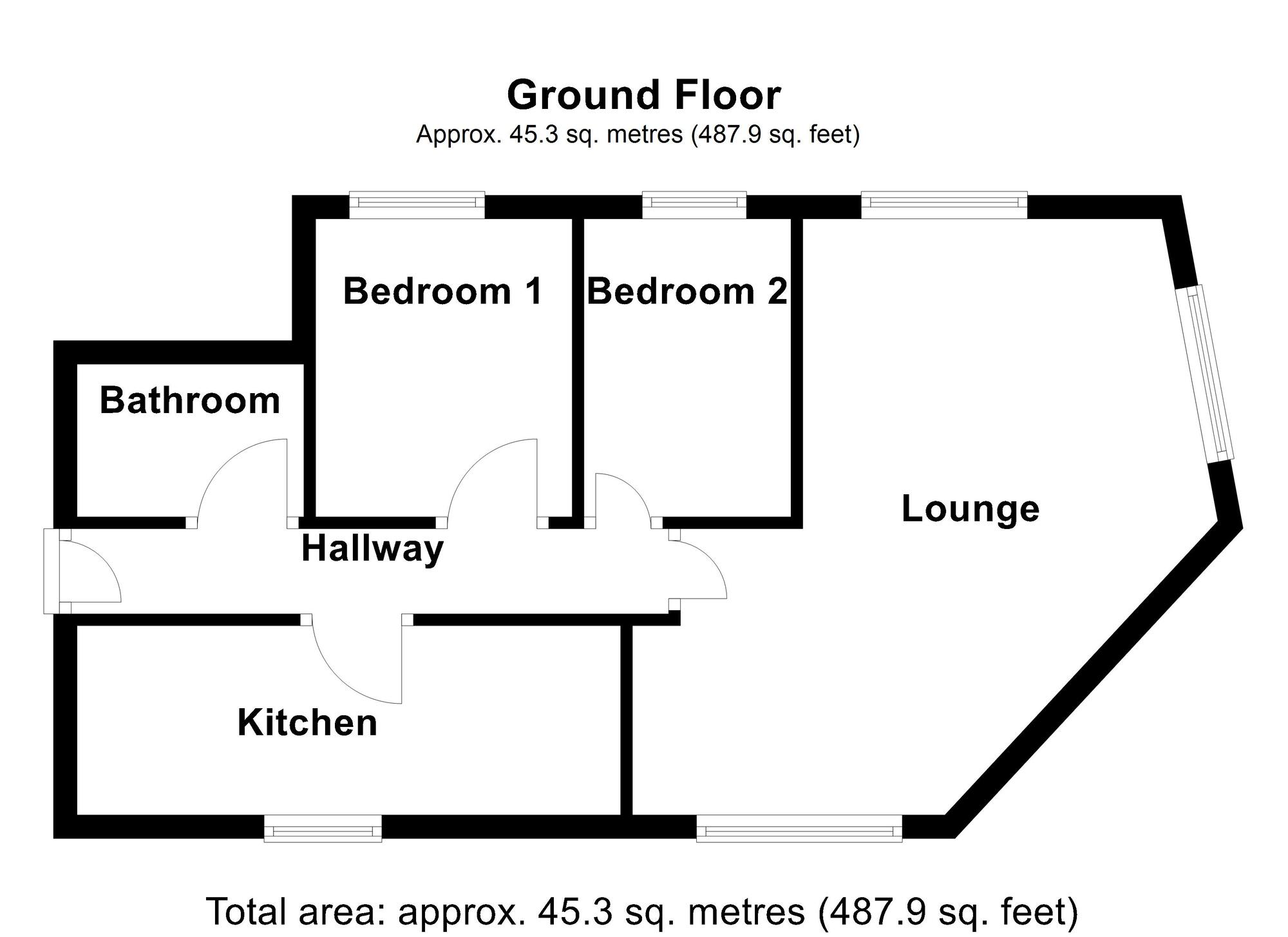 Floorplan of 2 bedroom  Flat for sale, Alnwick Avenue, Whitley Bay, Tyne and Wear, NE26