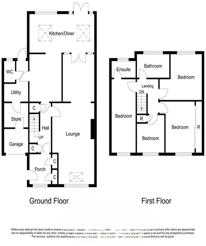 Floorplan of 4 bedroom Semi Detached House for sale, Acomb Avenue, Seaton Delaval, Northumberland, NE25