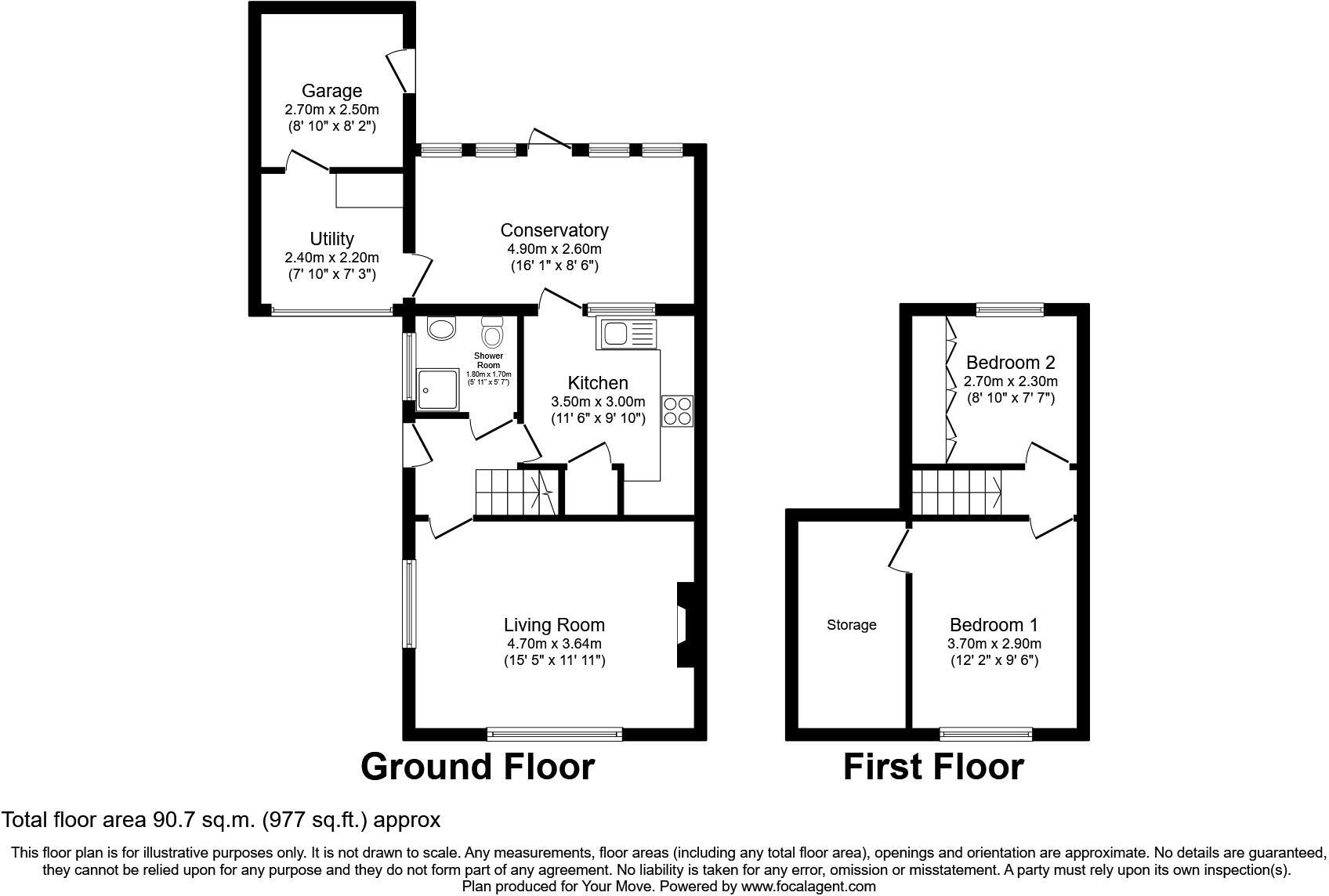 Floorplan of 2 bedroom Semi Detached House for sale, St. Anselm Road, North Shields, Tyne and Wear, NE29