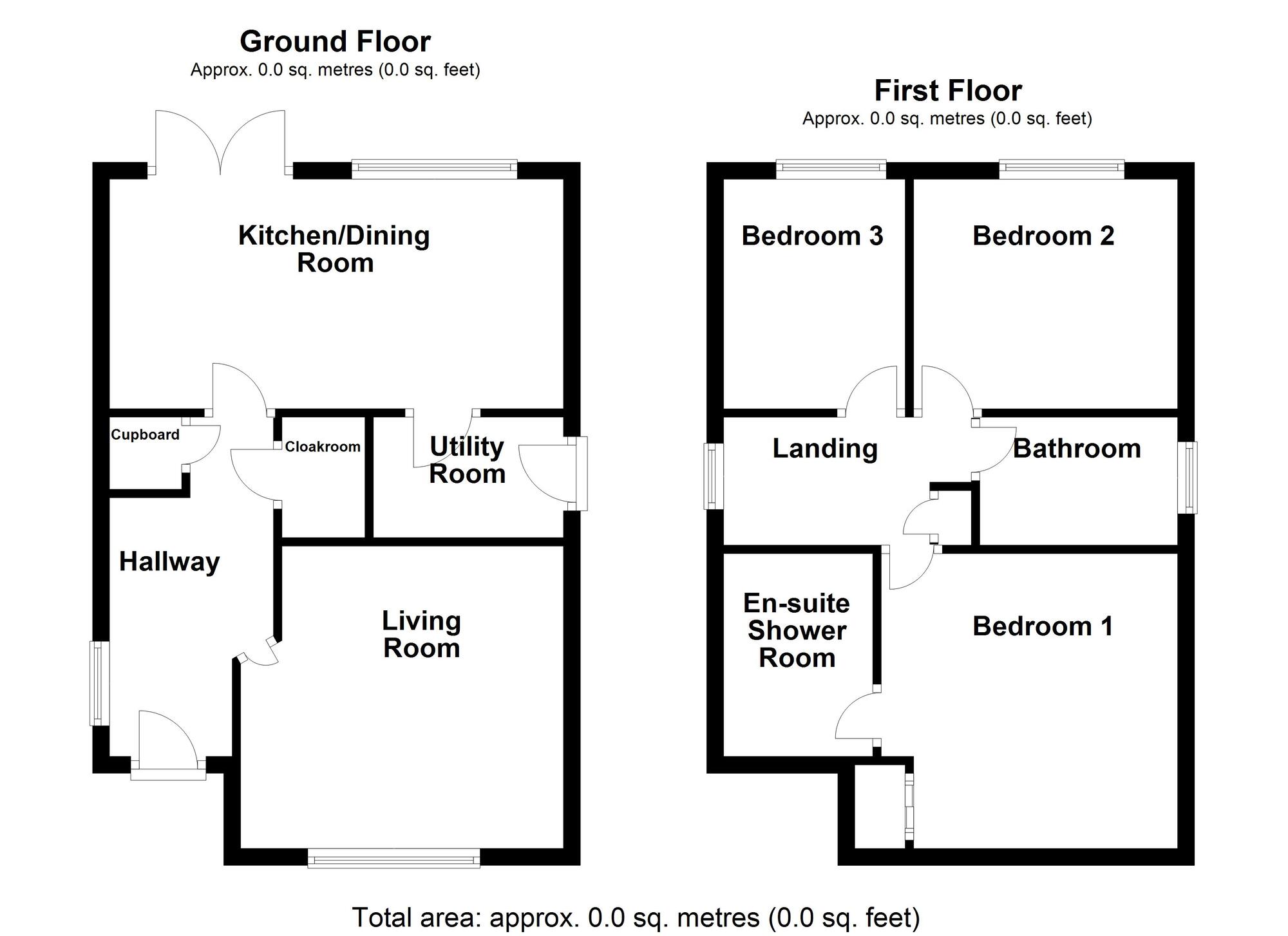 Floorplan of 3 bedroom Detached House for sale, Shillhope Drive, Blyth, Northumberland, NE24