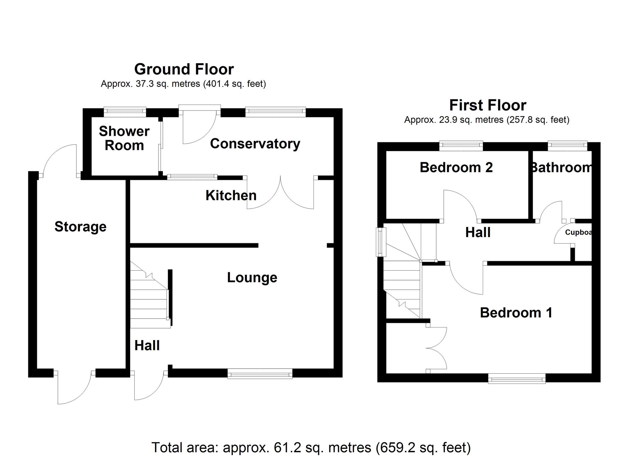 Floorplan of 2 bedroom Semi Detached House for sale, Ripley Avenue, North Shields, Tyne and Wear, NE29