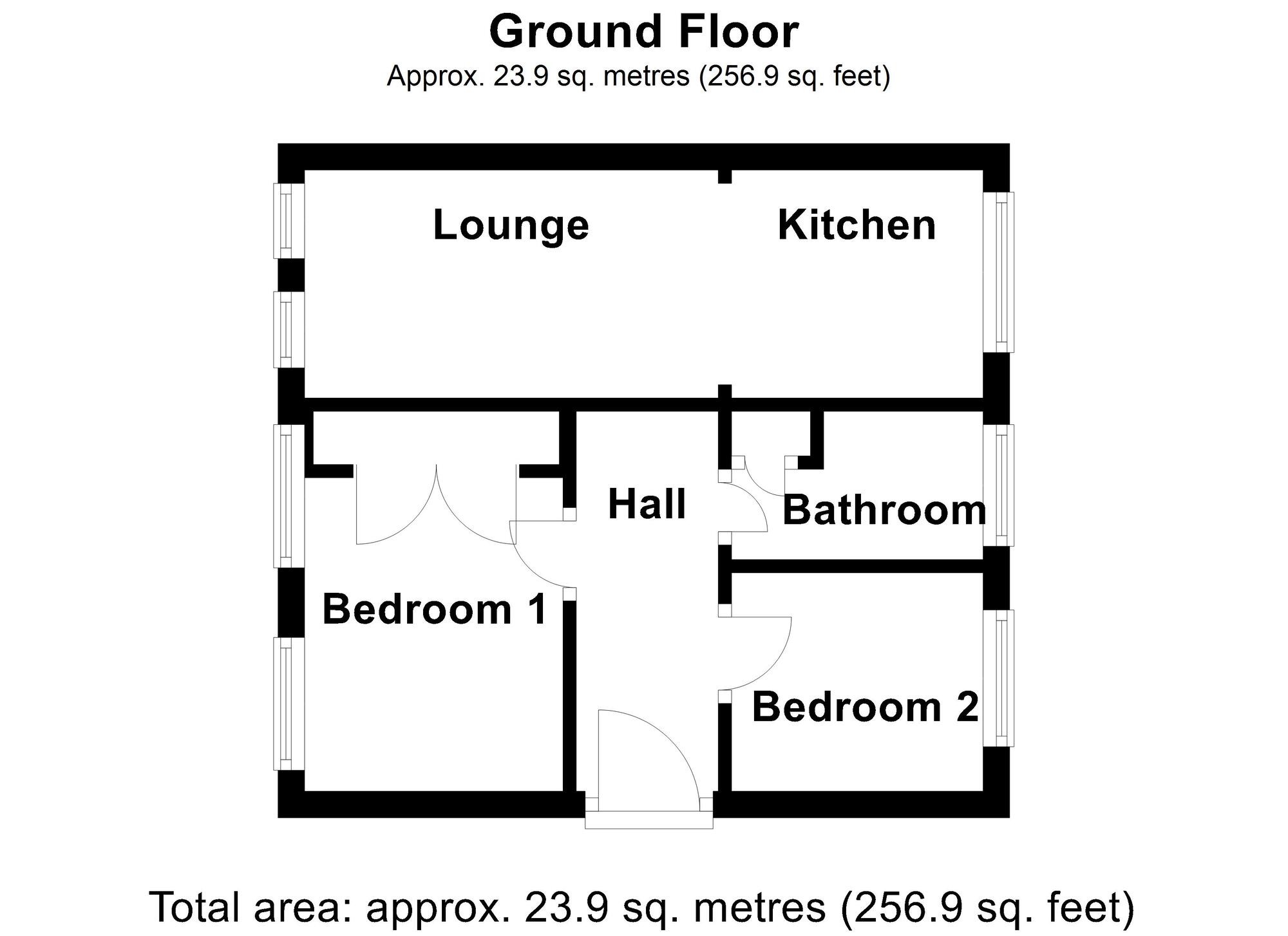 Floorplan of 2 bedroom  Flat for sale, Dukesfield, Shiremoor, Newcastle upon Tyne, NE27