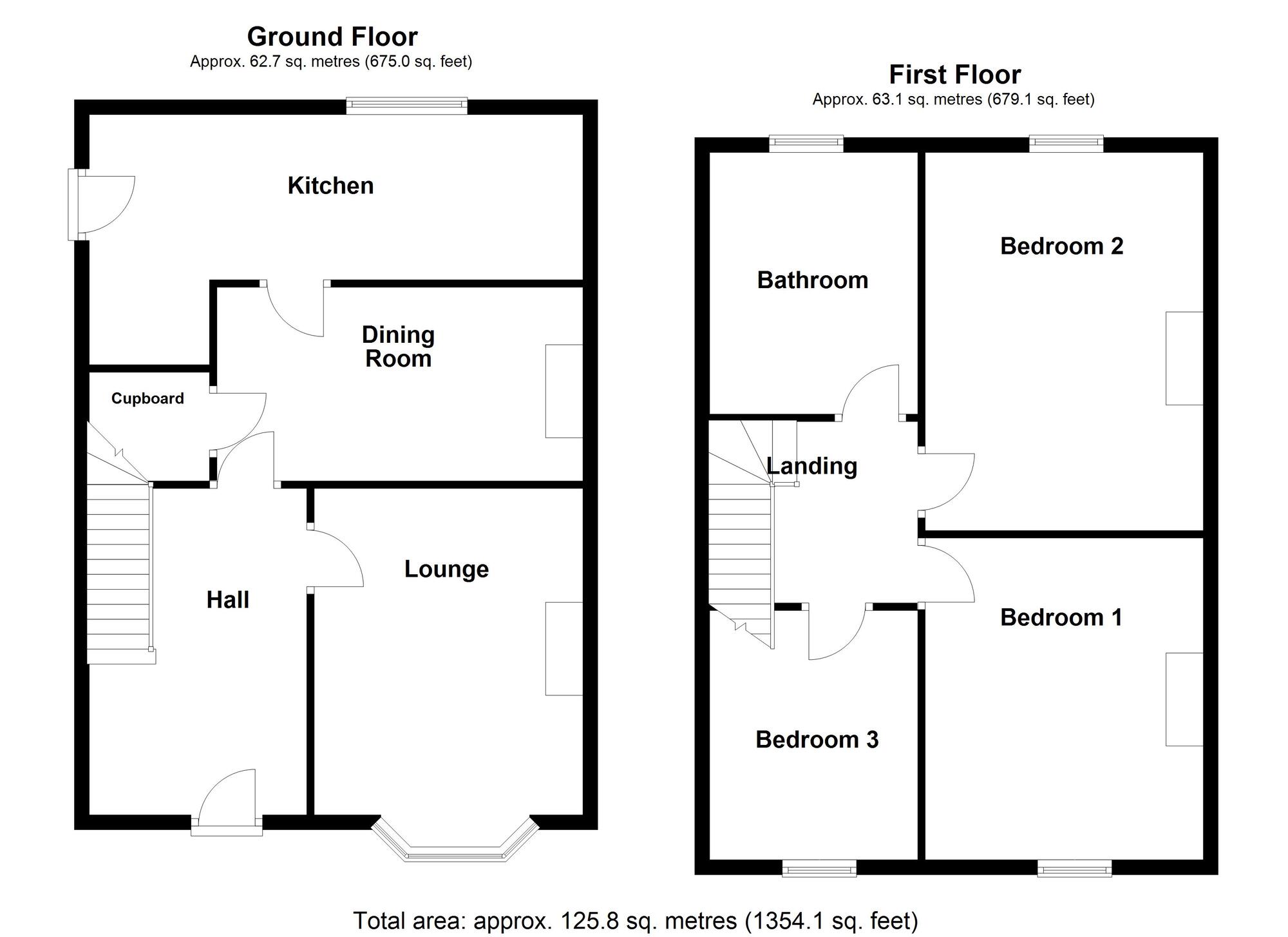 Floorplan of 3 bedroom Semi Detached House for sale, Uplands, Whitley Bay, Tyne and Wear, NE25