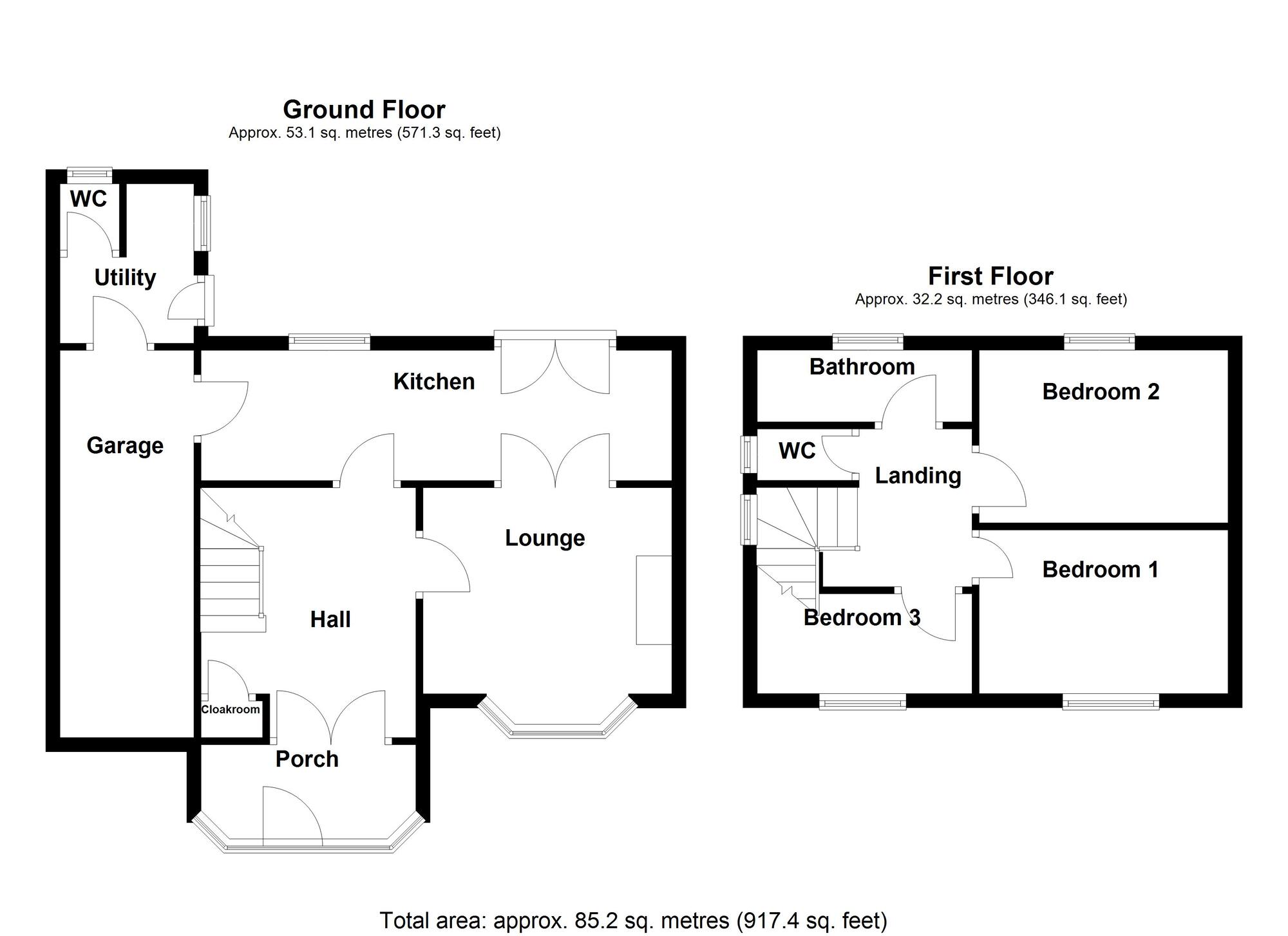 Floorplan of 3 bedroom Semi Detached House for sale, Billy Mill Lane, North Shields, Tyne and Wear, NE29