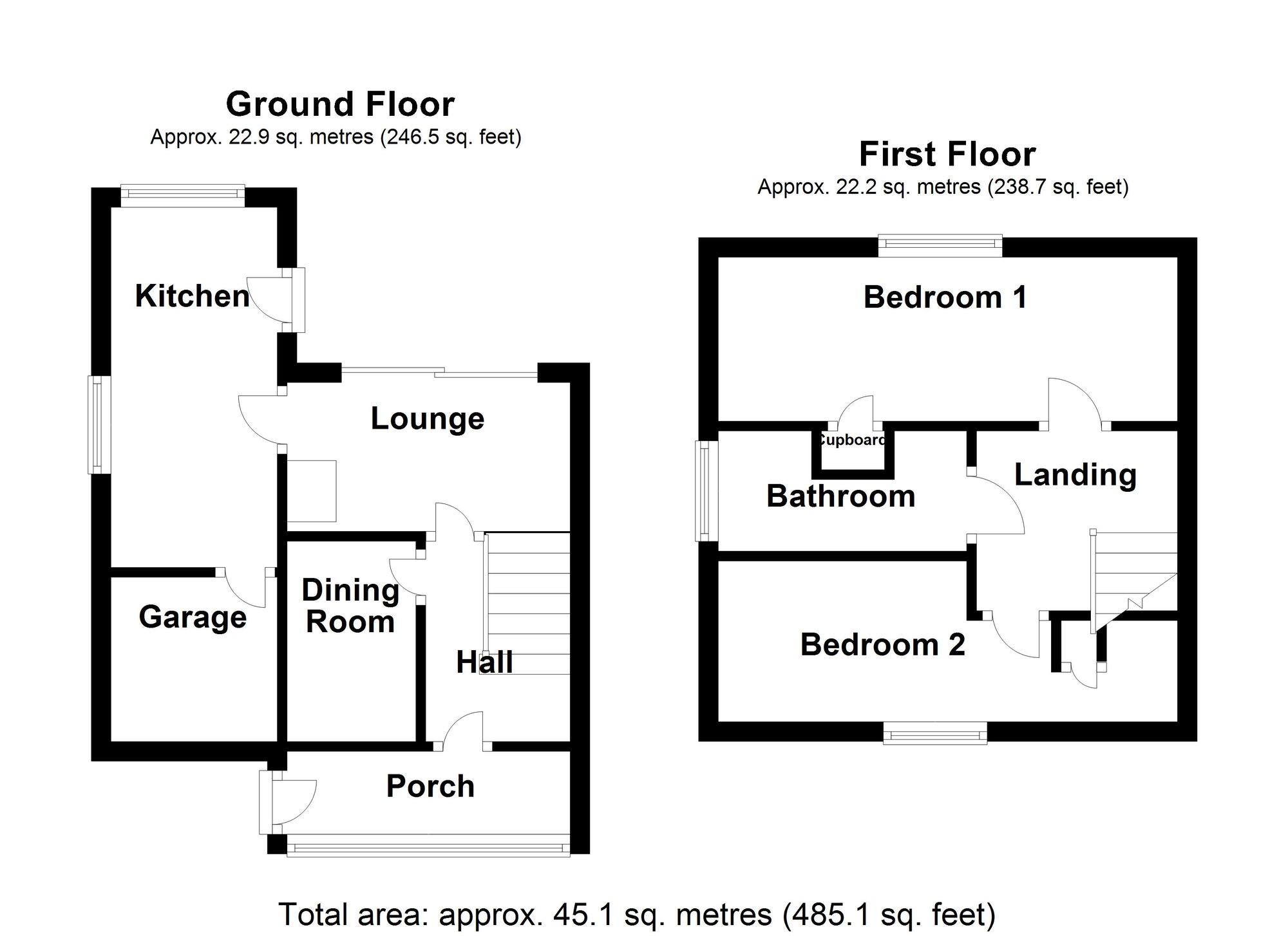 Floorplan of 2 bedroom Semi Detached House for sale, Embleton Road, North Shields, Tyne and Wear, NE29