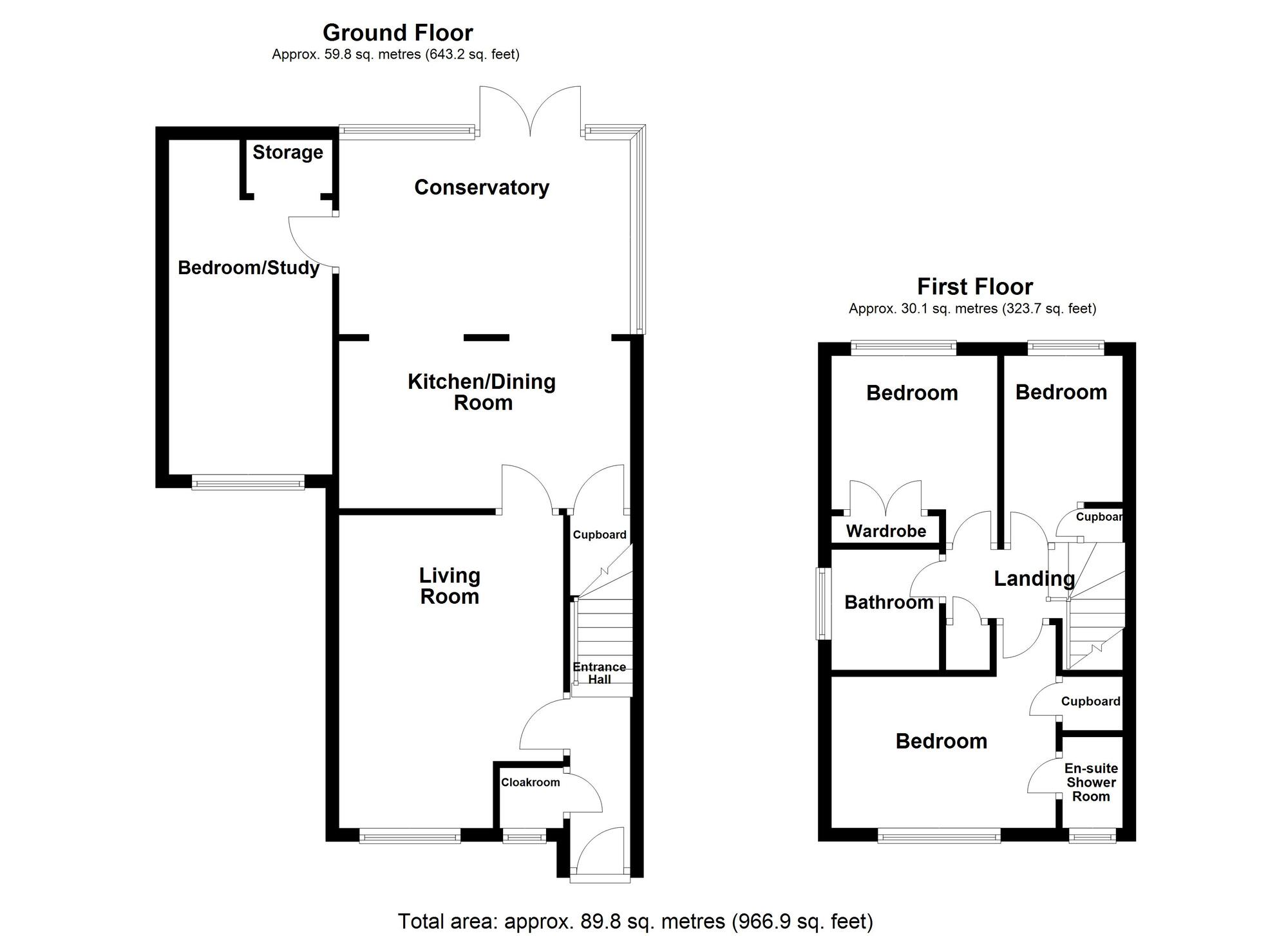 Floorplan of 3 bedroom Semi Detached House for sale, McNulty Court, Cramlington, Tyne and Wear, NE23