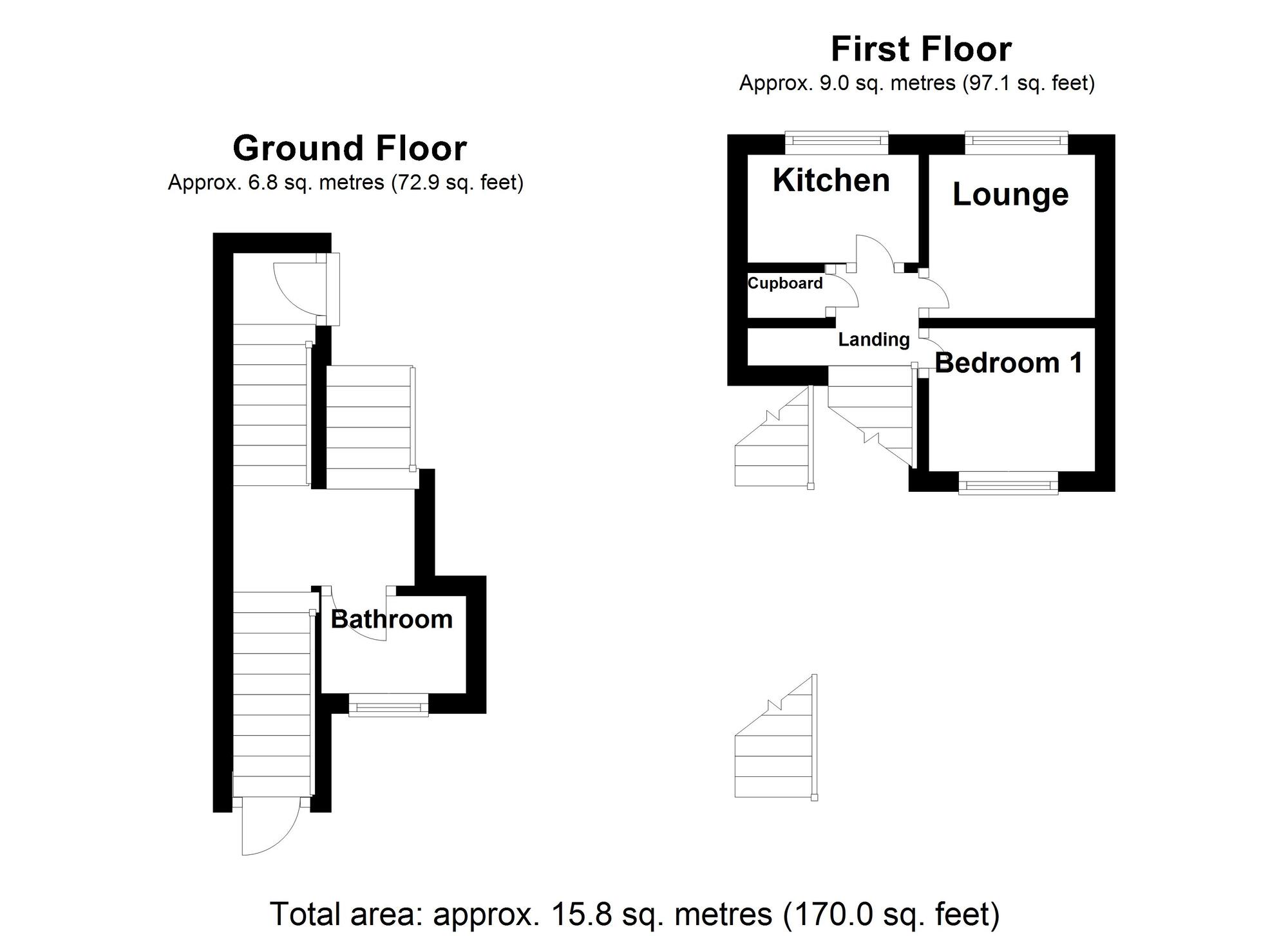 Floorplan of 1 bedroom  Flat for sale, Percy Road, Whitley Bay, Tyne and Wear, NE26