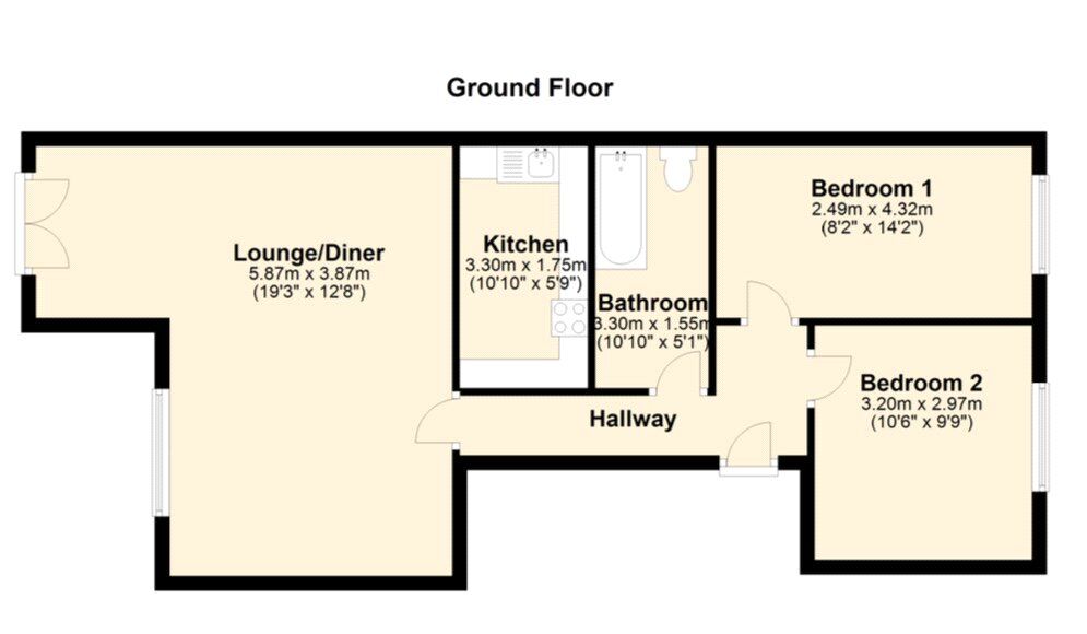 Floorplan of 2 bedroom  Flat for sale, Bittern Close, Dunston, Gateshead, NE11