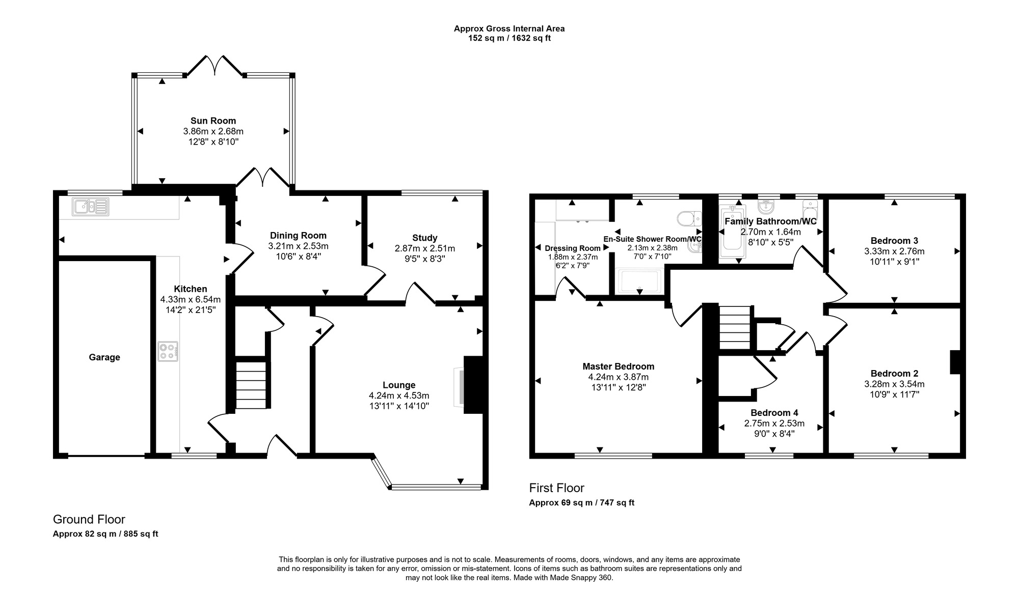 Floorplan of 4 bedroom Semi Detached House for sale, Riding Lea, Hanover Estate, Blaydon-On-Tyne, NE21