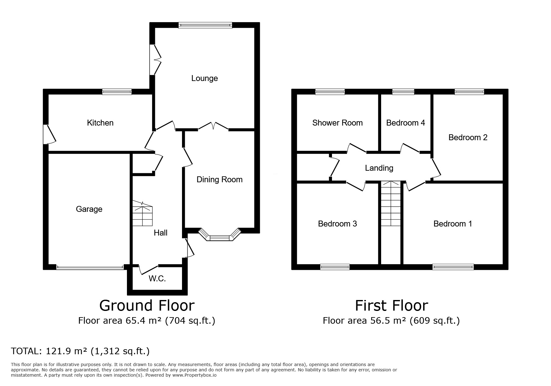 Floorplan of 4 bedroom Detached House for sale, Lawnswood Avenue, Burntwood, Staffordshire, WS7