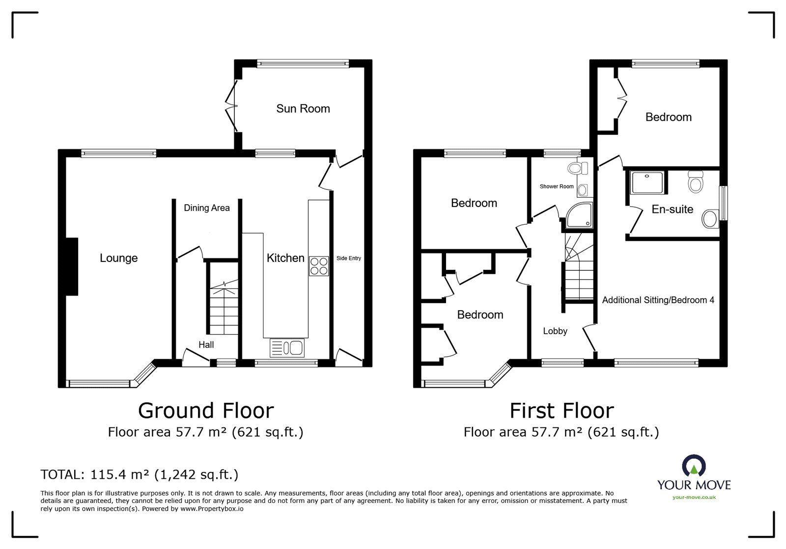 Floorplan of 4 bedroom Semi Detached House for sale, Stanway Road, West Bromwich, West Midlands, B71