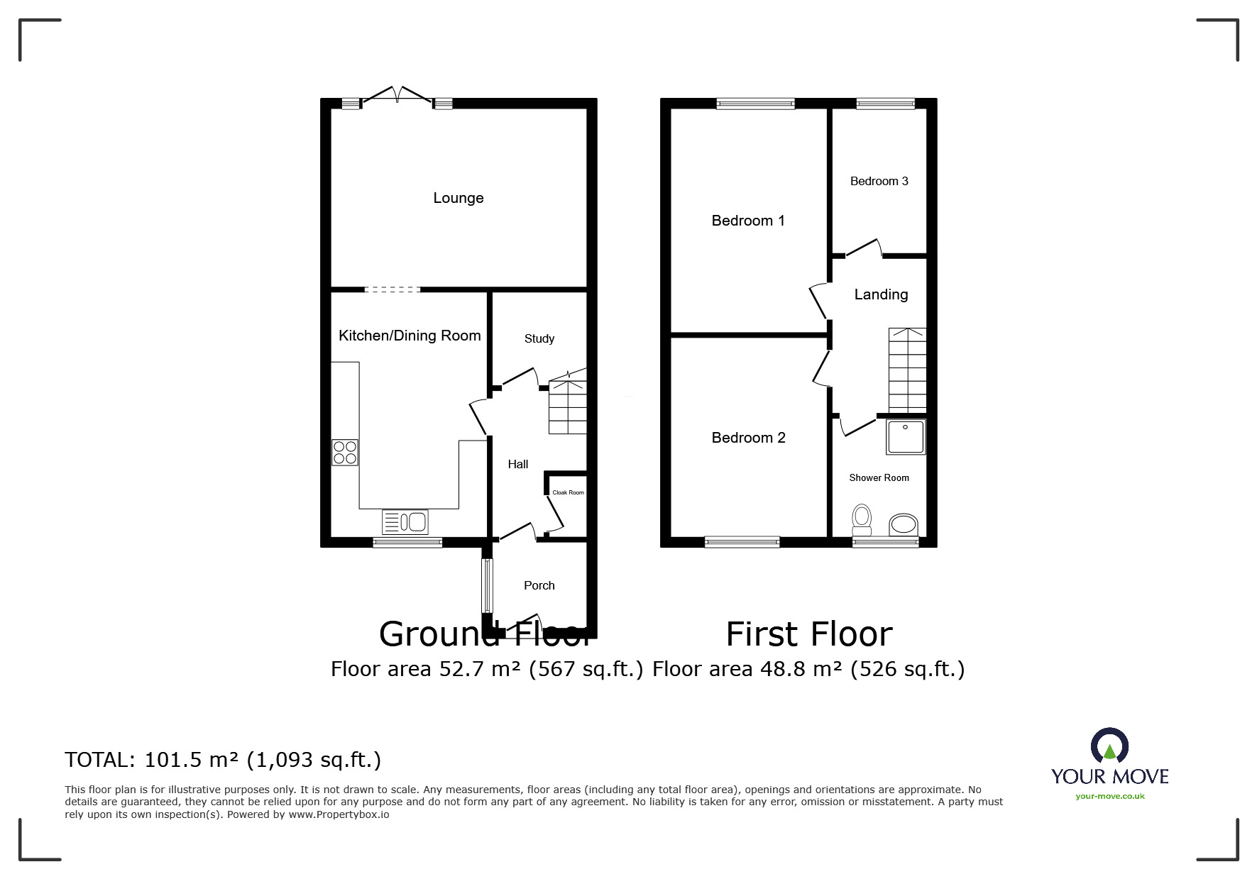 Floorplan of 3 bedroom Semi Detached House to rent, Dorchester Road, Willenhall, West Midlands, WV12