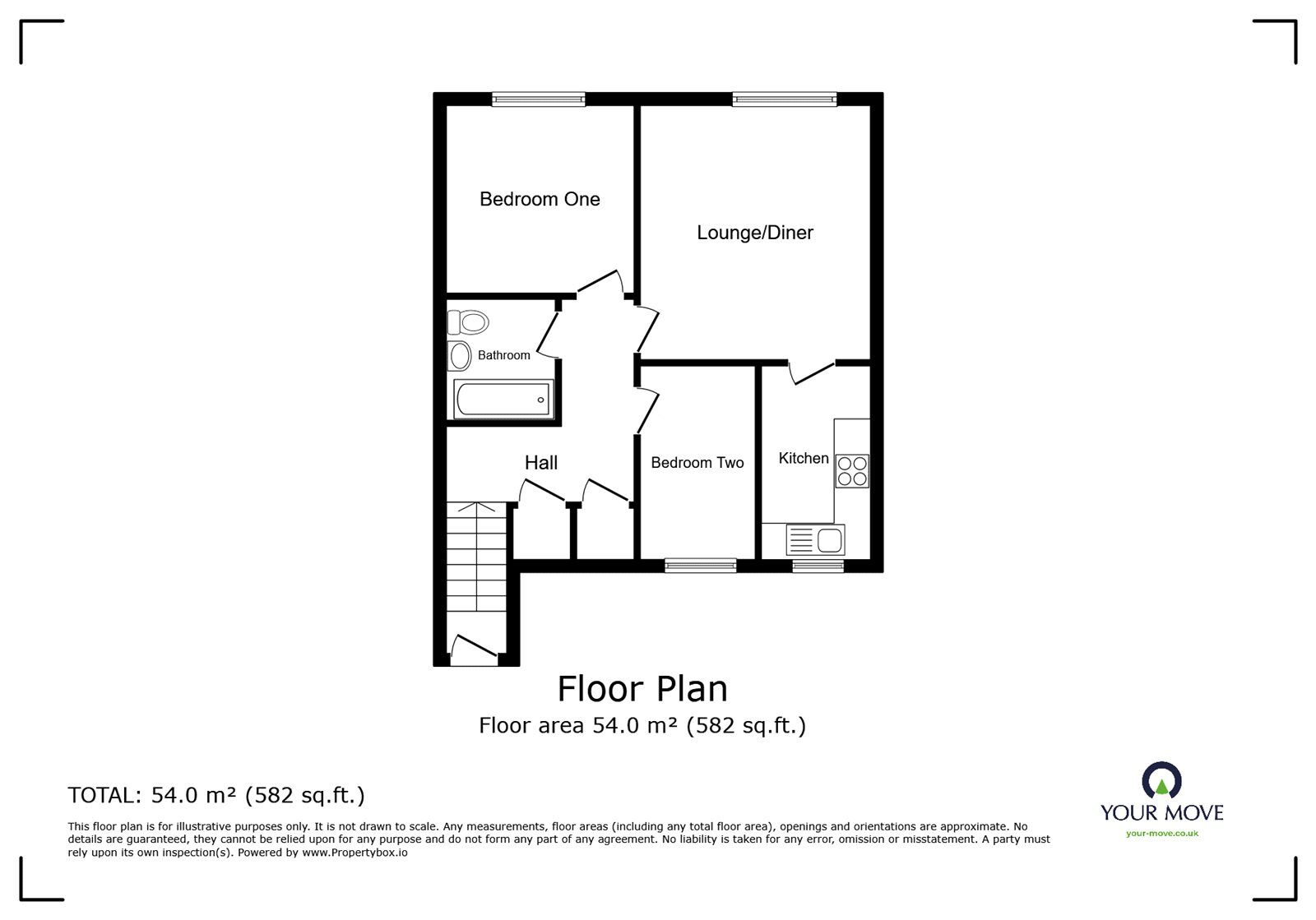 Floorplan of 2 bedroom  Flat for sale, Anston Way, Wednesfield, West Midlands, WV11